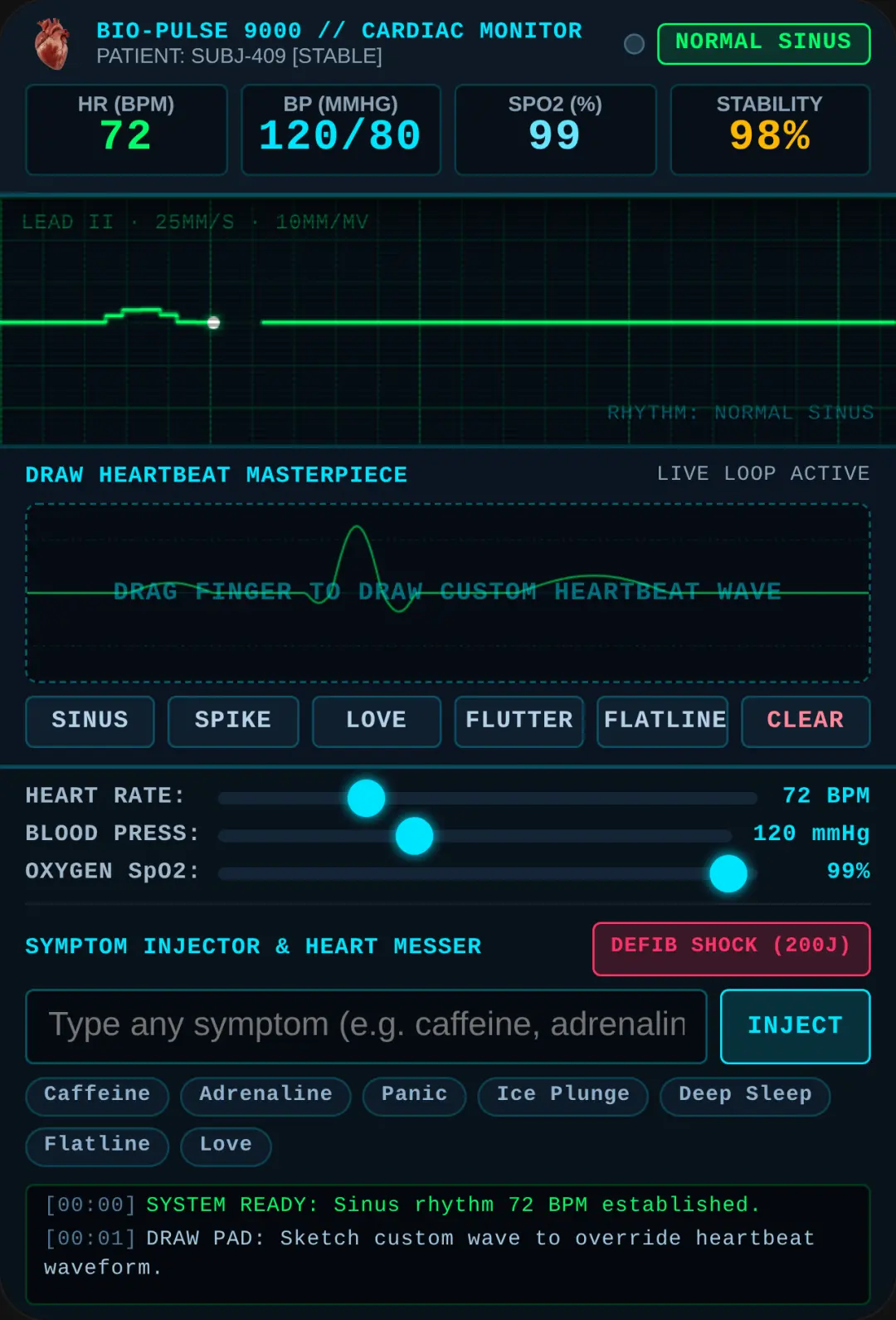 Human Heartbeat & Heart Monitor Simulator cover