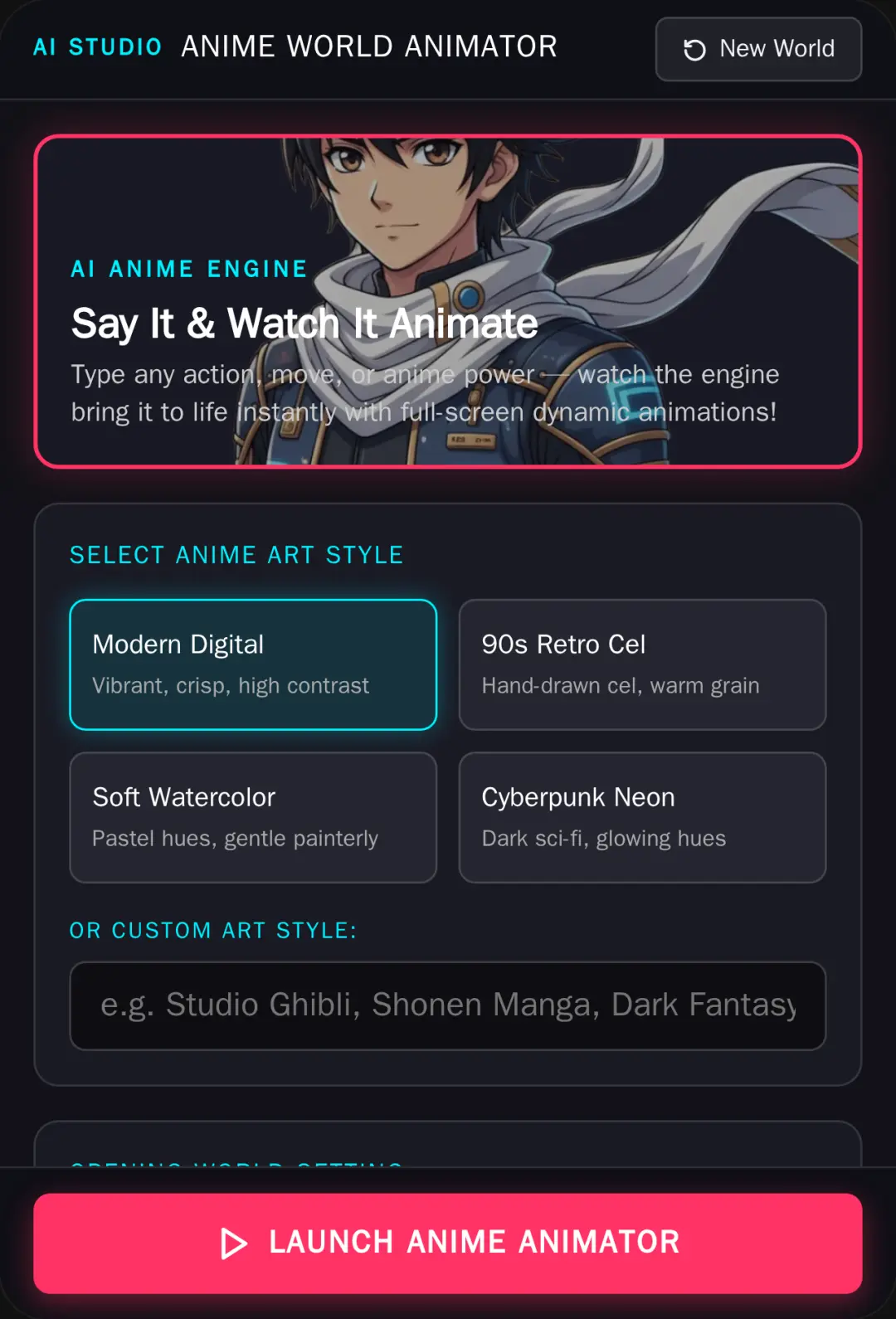 Anime World Generator cover