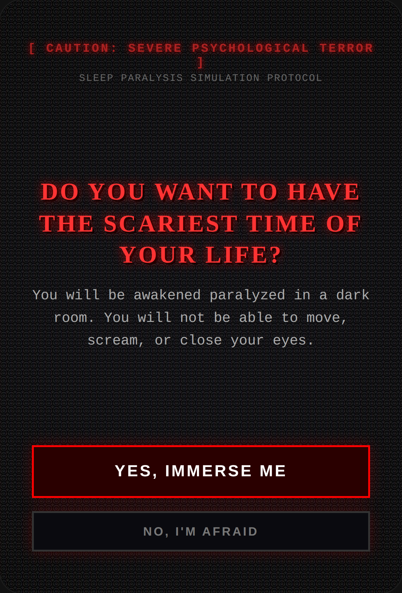 Sleep Paralysis — The Scariest Night cover