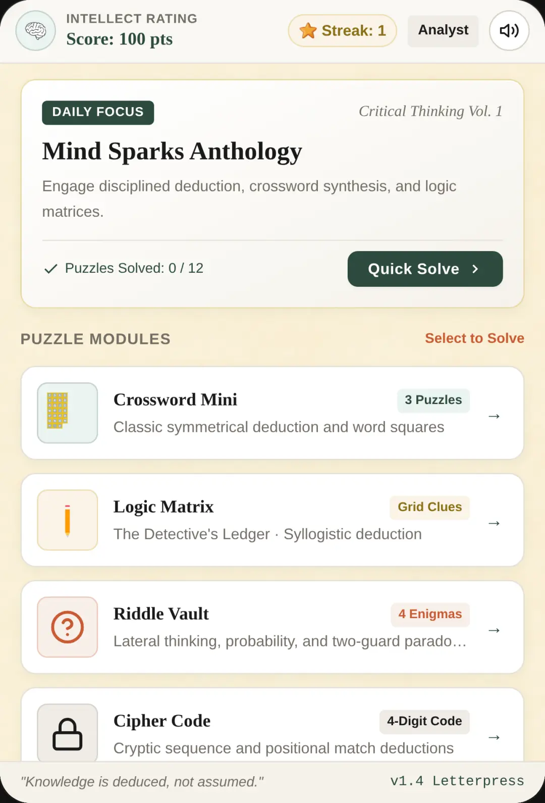 Mind Matrix · Critical Thinking Anthology cover