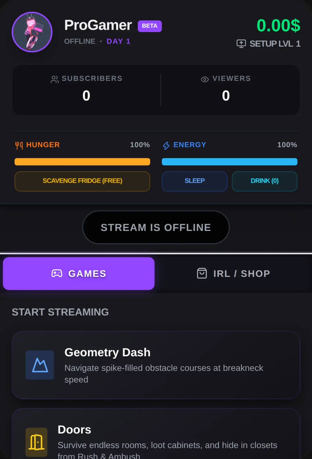 Streamer Sim (ULTRA GAME UPDATE!) cover