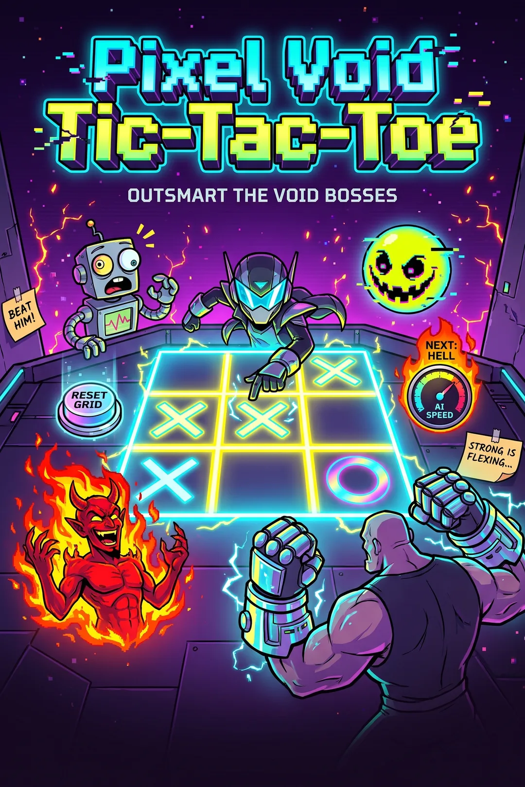Pixel Void Tic-Tac-Toe