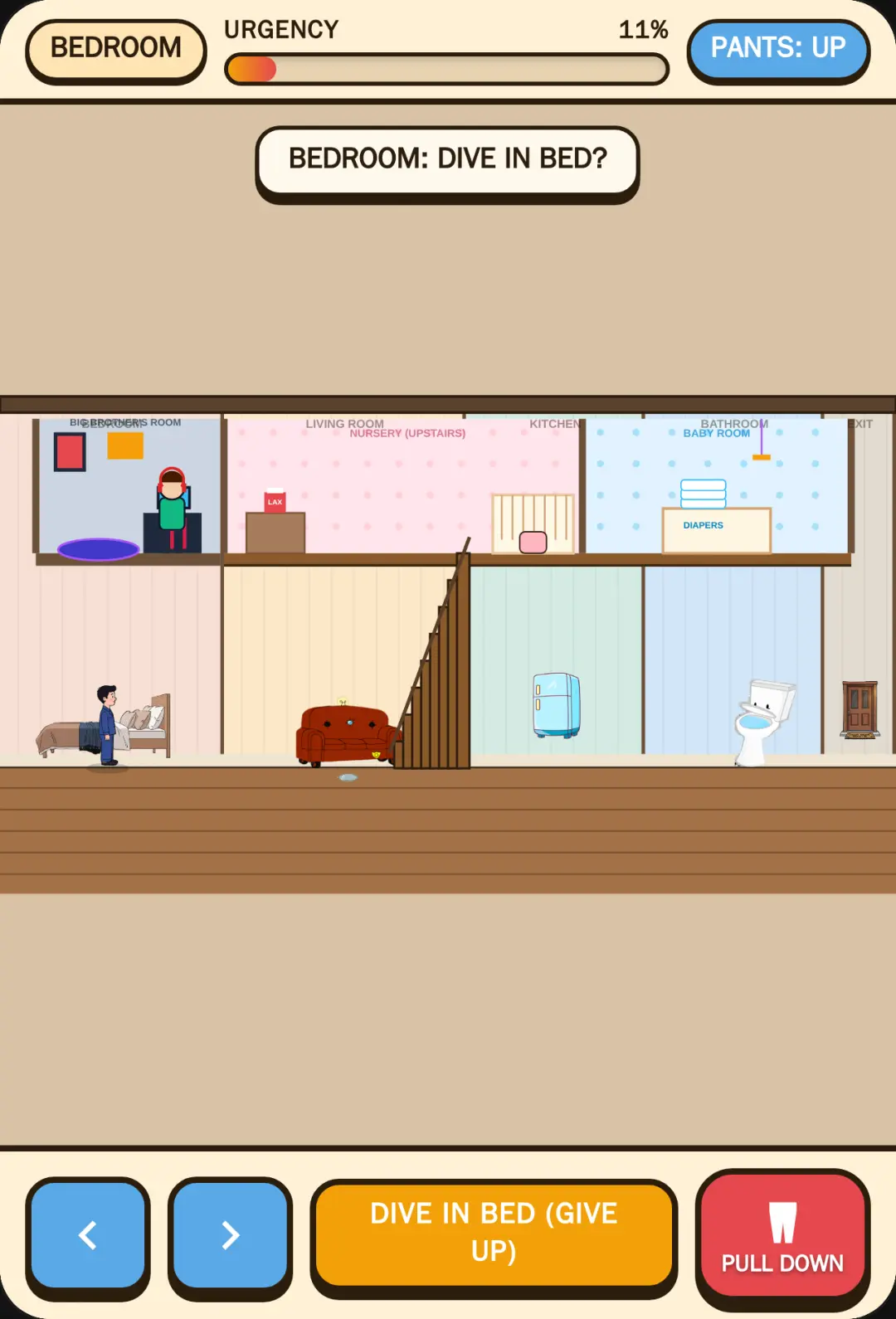 Rushing to the Bathroom: a lot of endings get them all cover