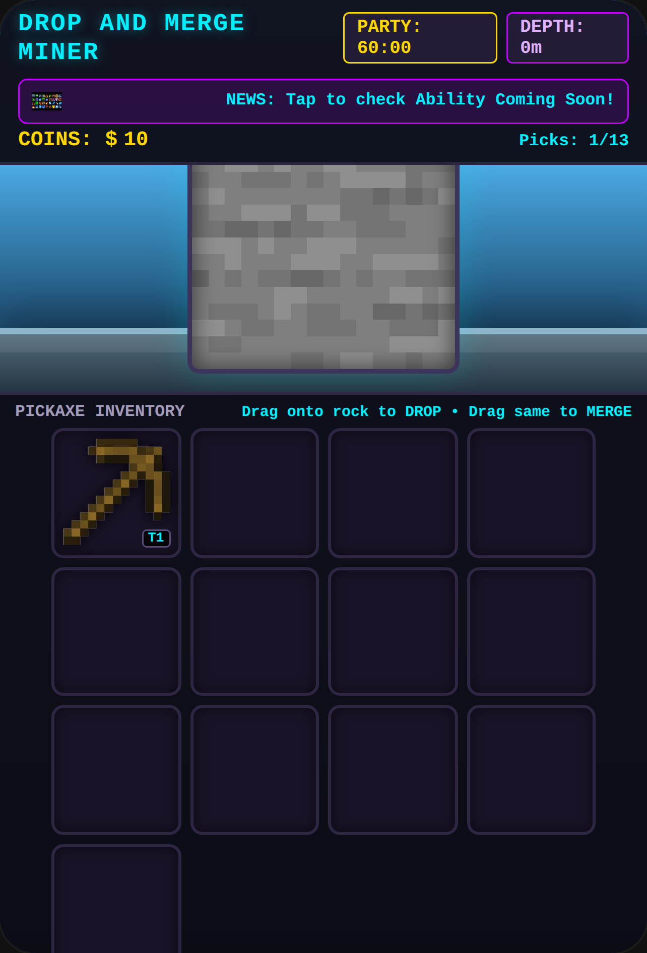 Pickaxe Drop and Merge Miner cover