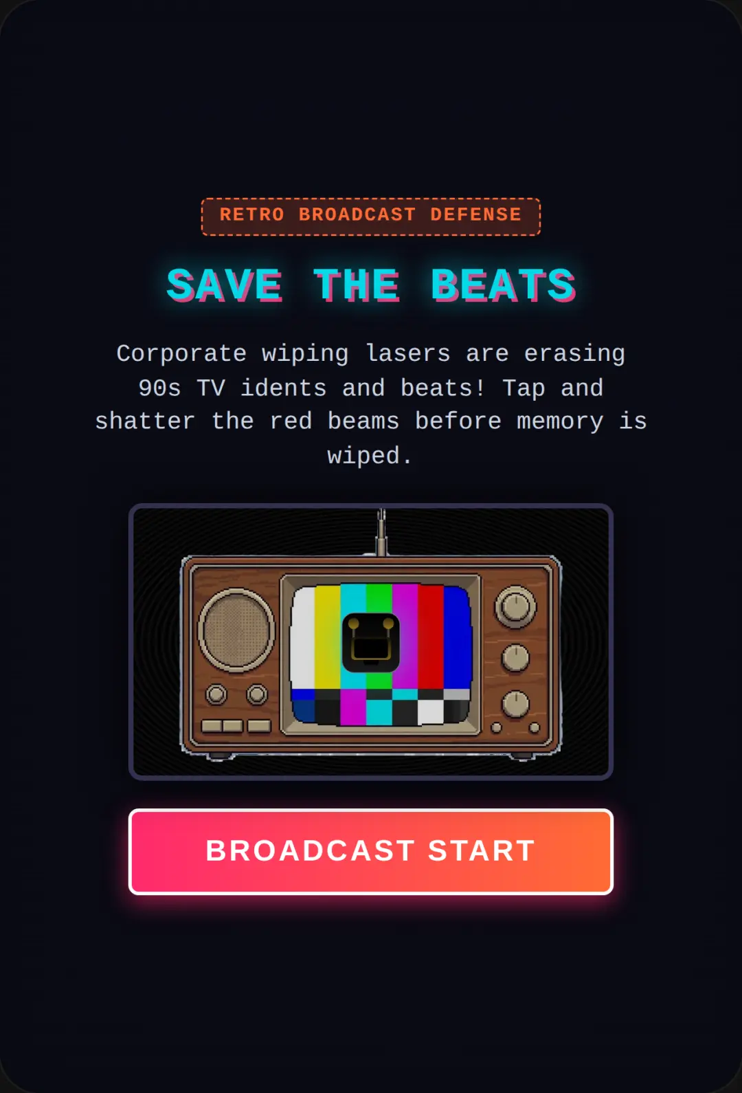 Save The Beats - CRT Eraser Defense cover
