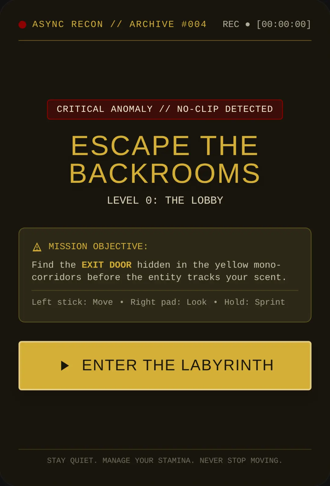 Escape the Backrooms: Level 0 cover