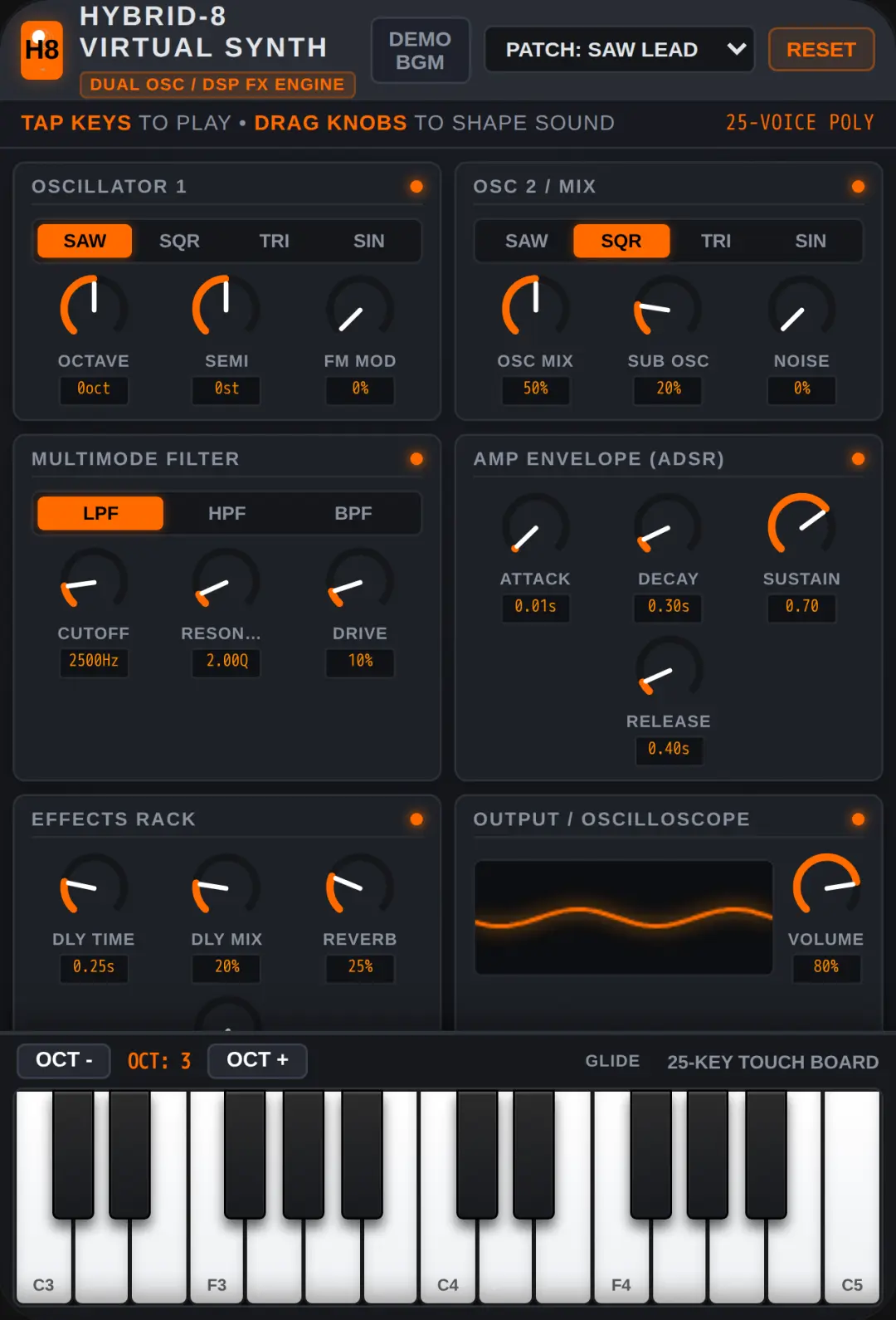 Hybrid-8 Virtual Synthesizer Workstation cover