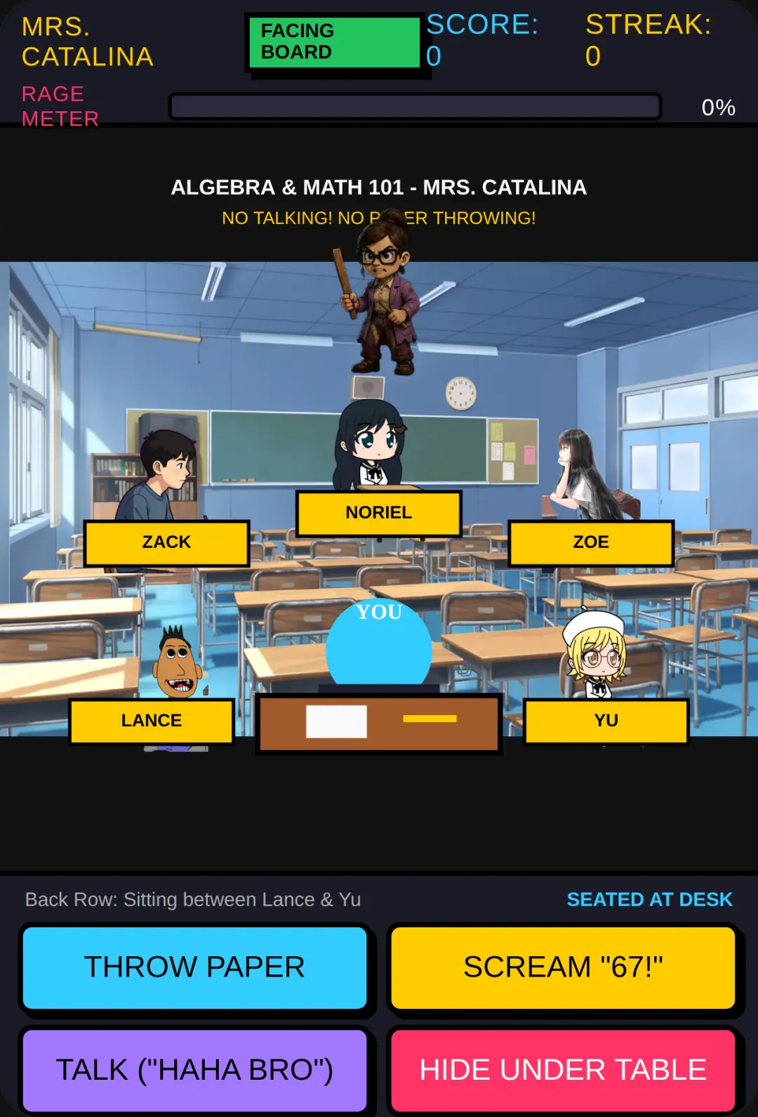 Back Row Classroom Chaos cover
