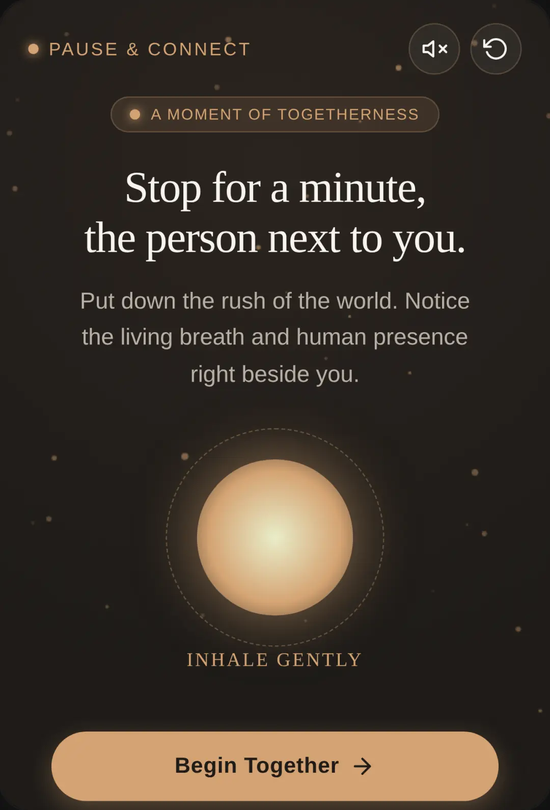 Stop for a minute · The person next to you cover