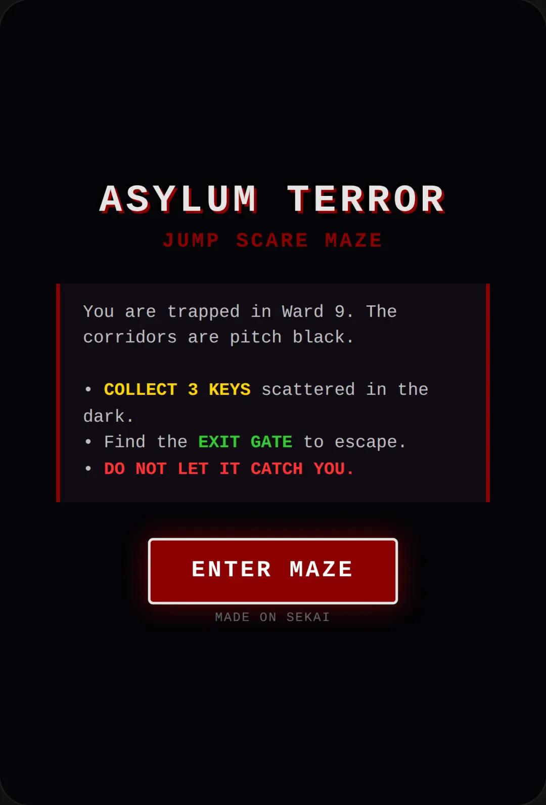 Asylum Terror: Jump Scare Maze the game is so hard and SCARY 😭😭😭👻👻 cover