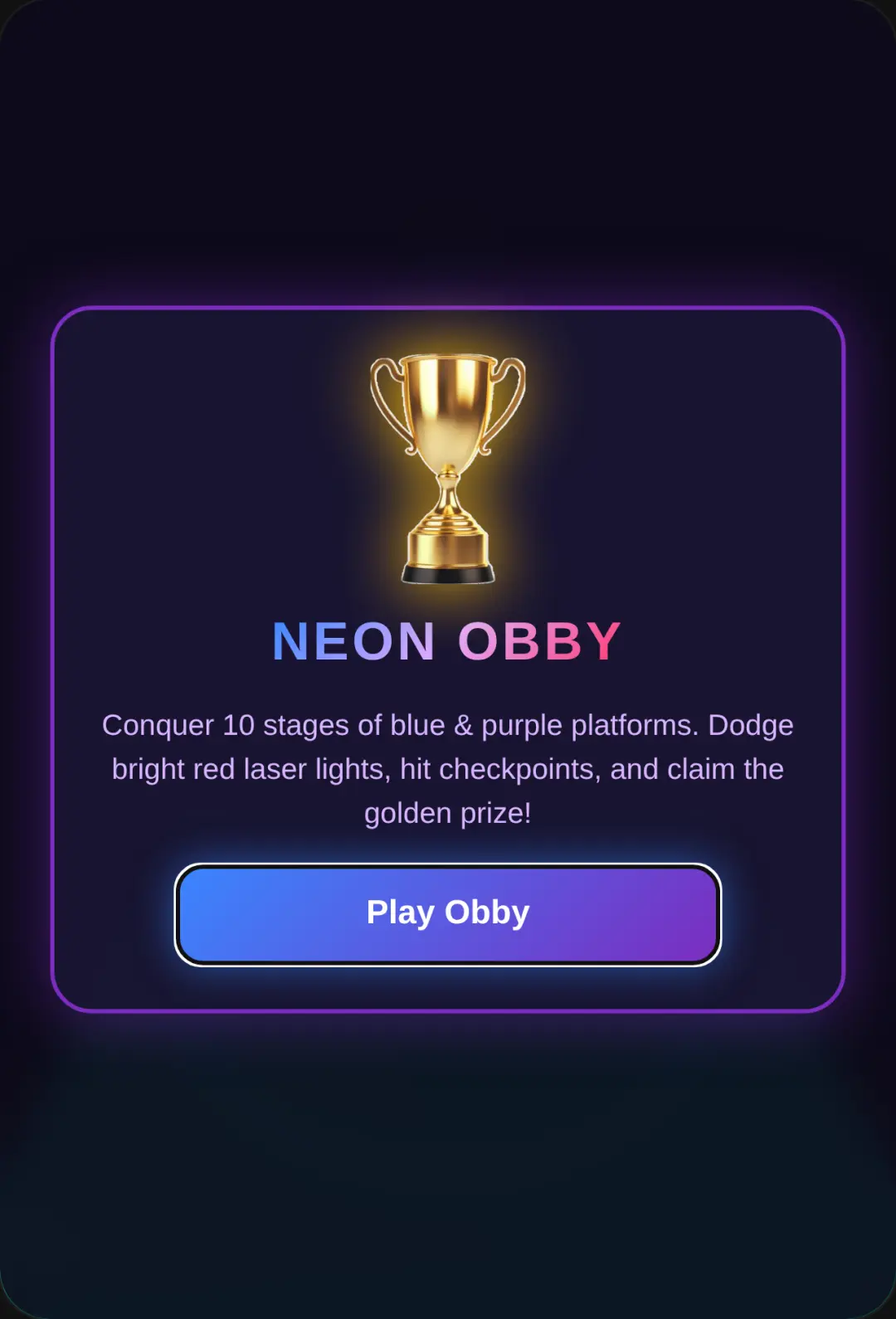 Neon Cyber Obby cover