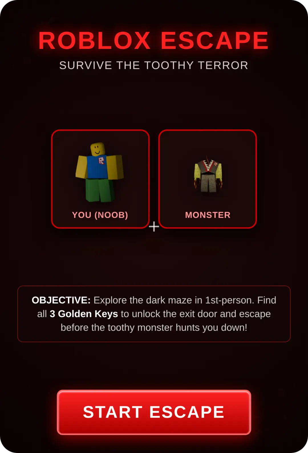 Roblox Escape: The Toothy Terror cover