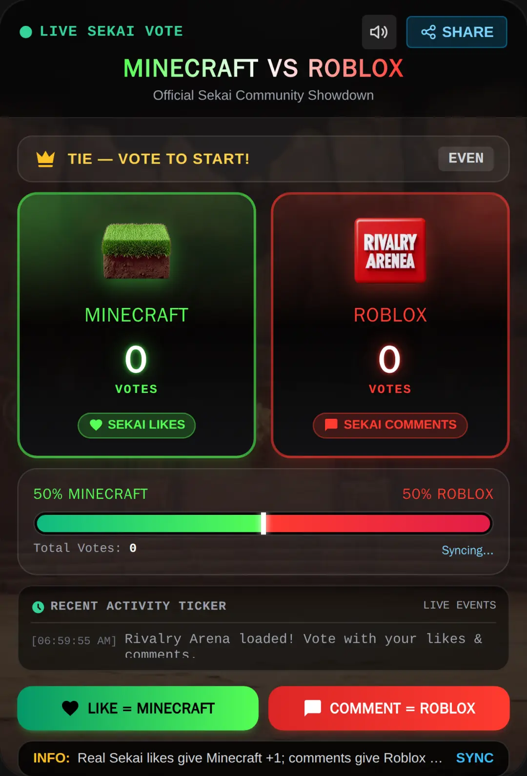 Minecraft vs Roblox — Sekai Rivalry cover