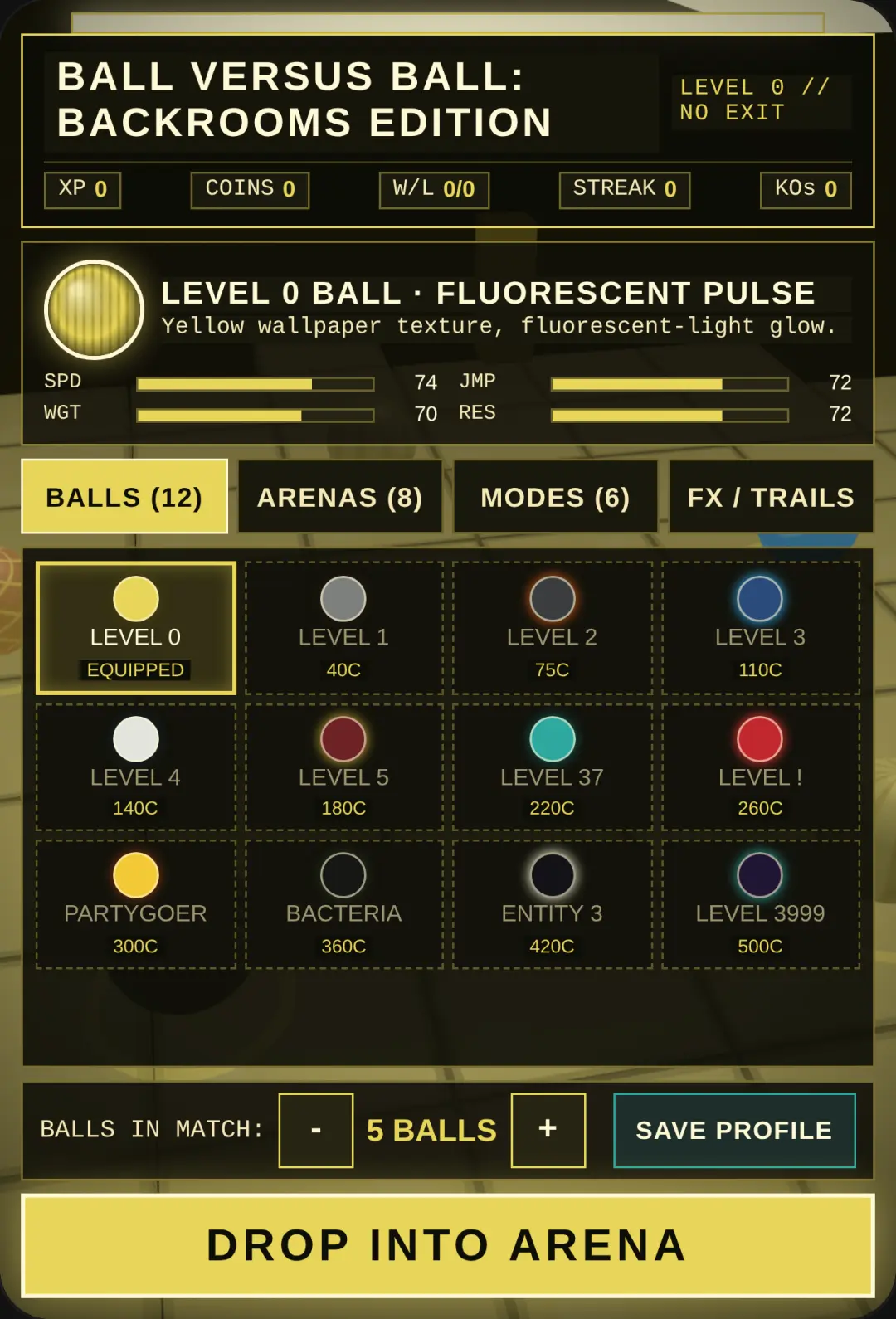 Ball Versus Ball: Backrooms Edition cover