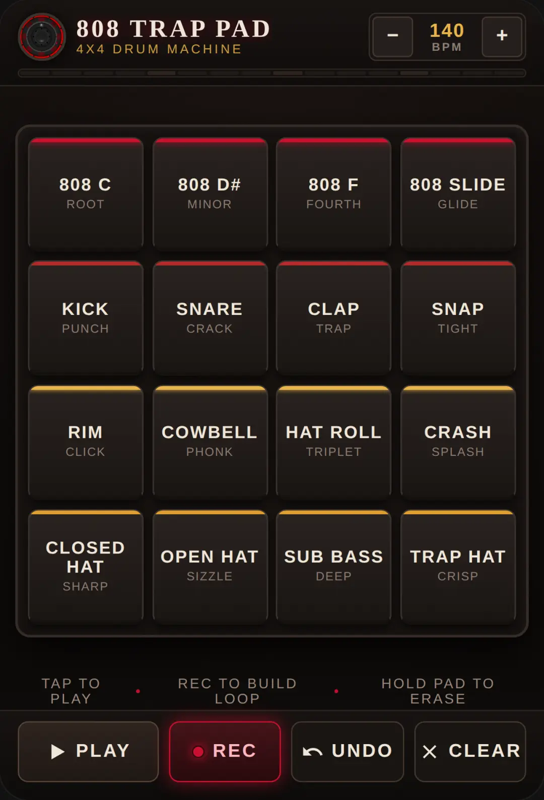 808 TRAP PAD cover