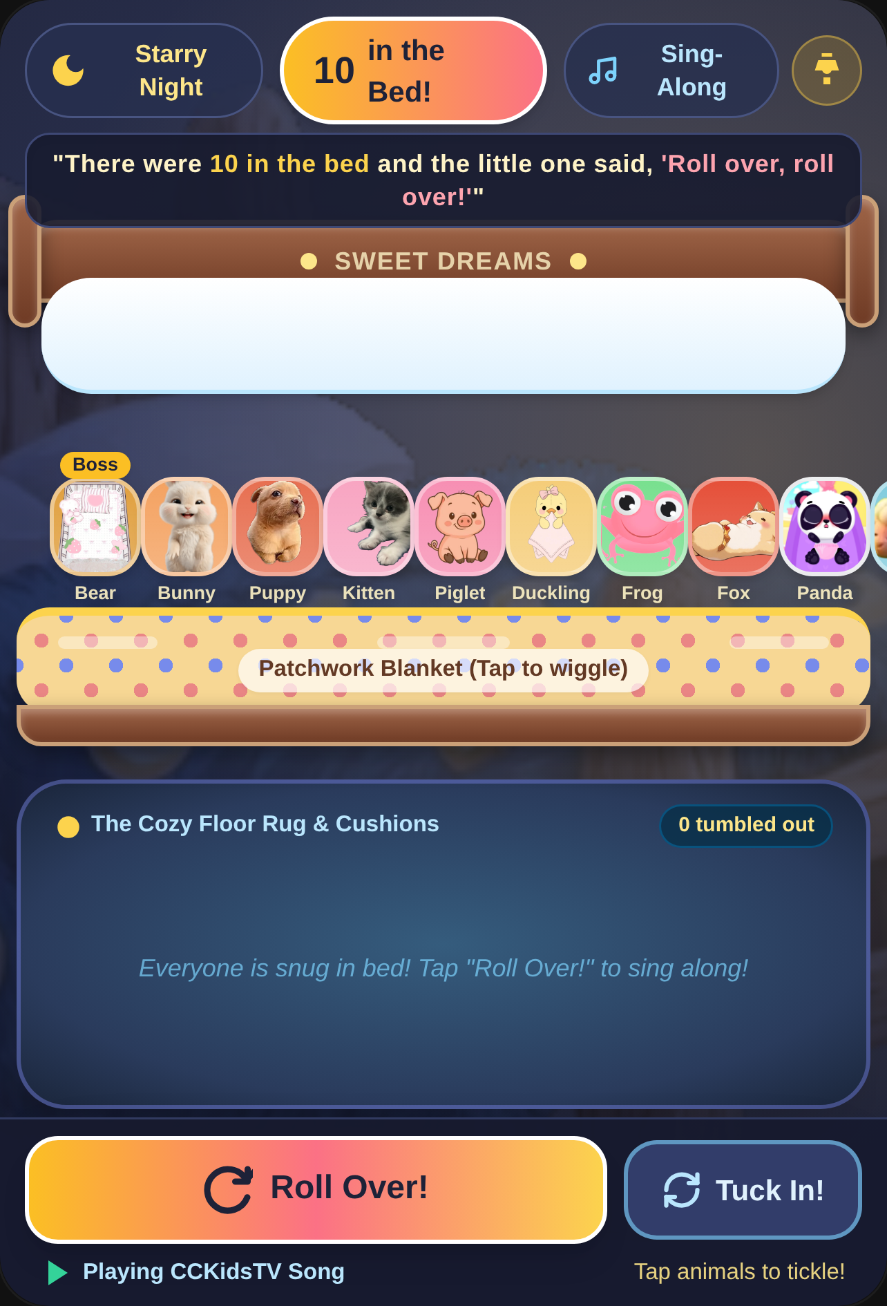 Little 10 in Bed Animal cover
