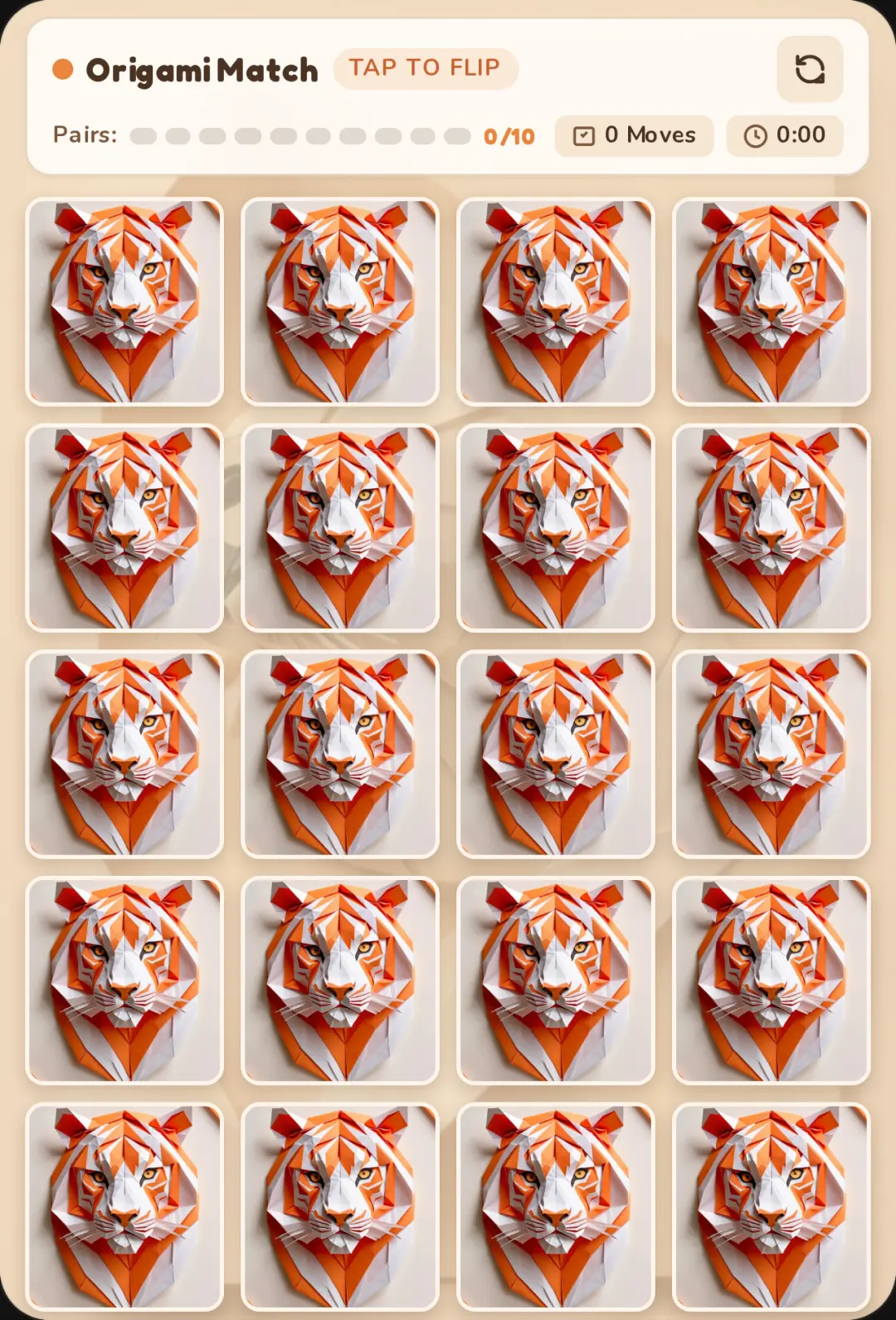 Origami Animal Memory Match cover