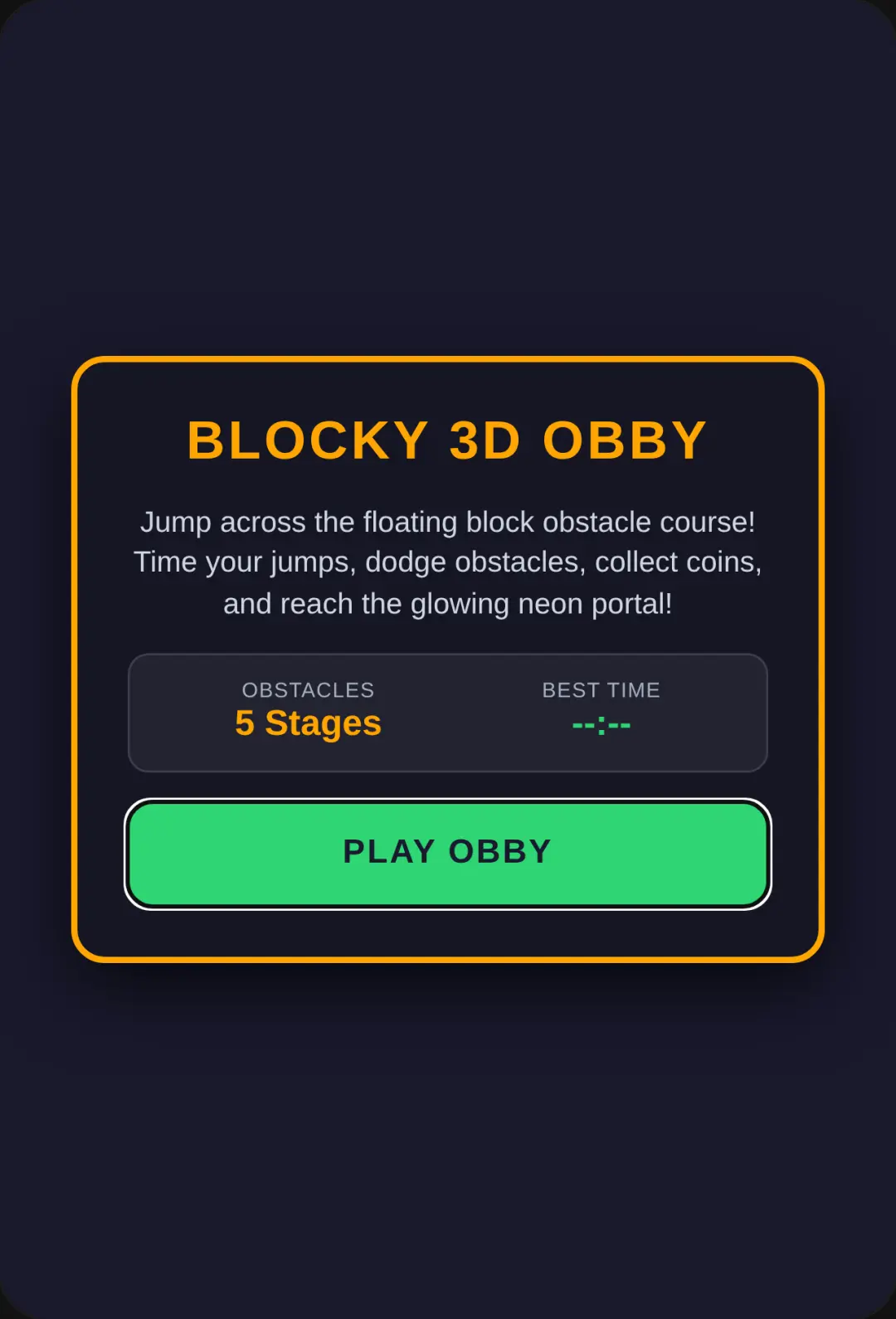 Blocky 3D Obby cover