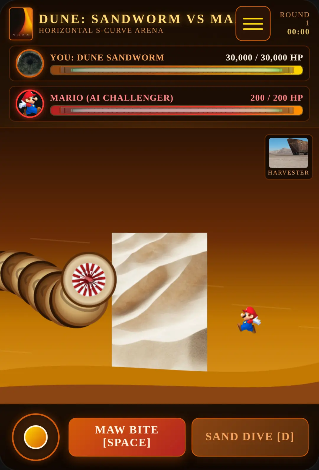 Dune Sandworm vs Mario cover