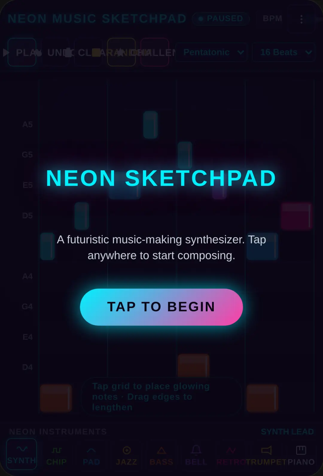 Neon Music Sketchpad cover