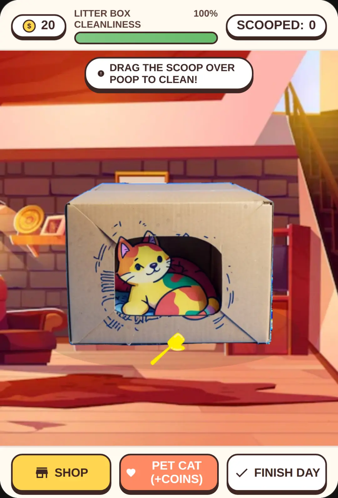 Cat Poop Simulator clean the poops cover