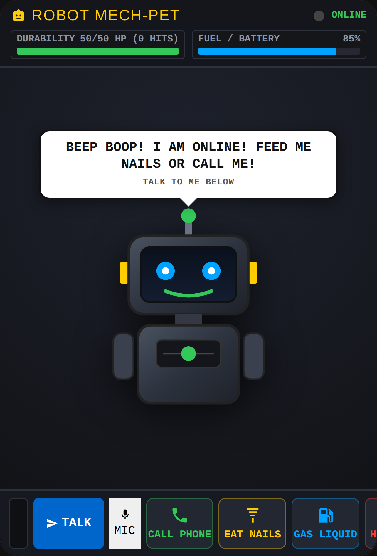 The Talking Robot: Mech-Pet Lab cover