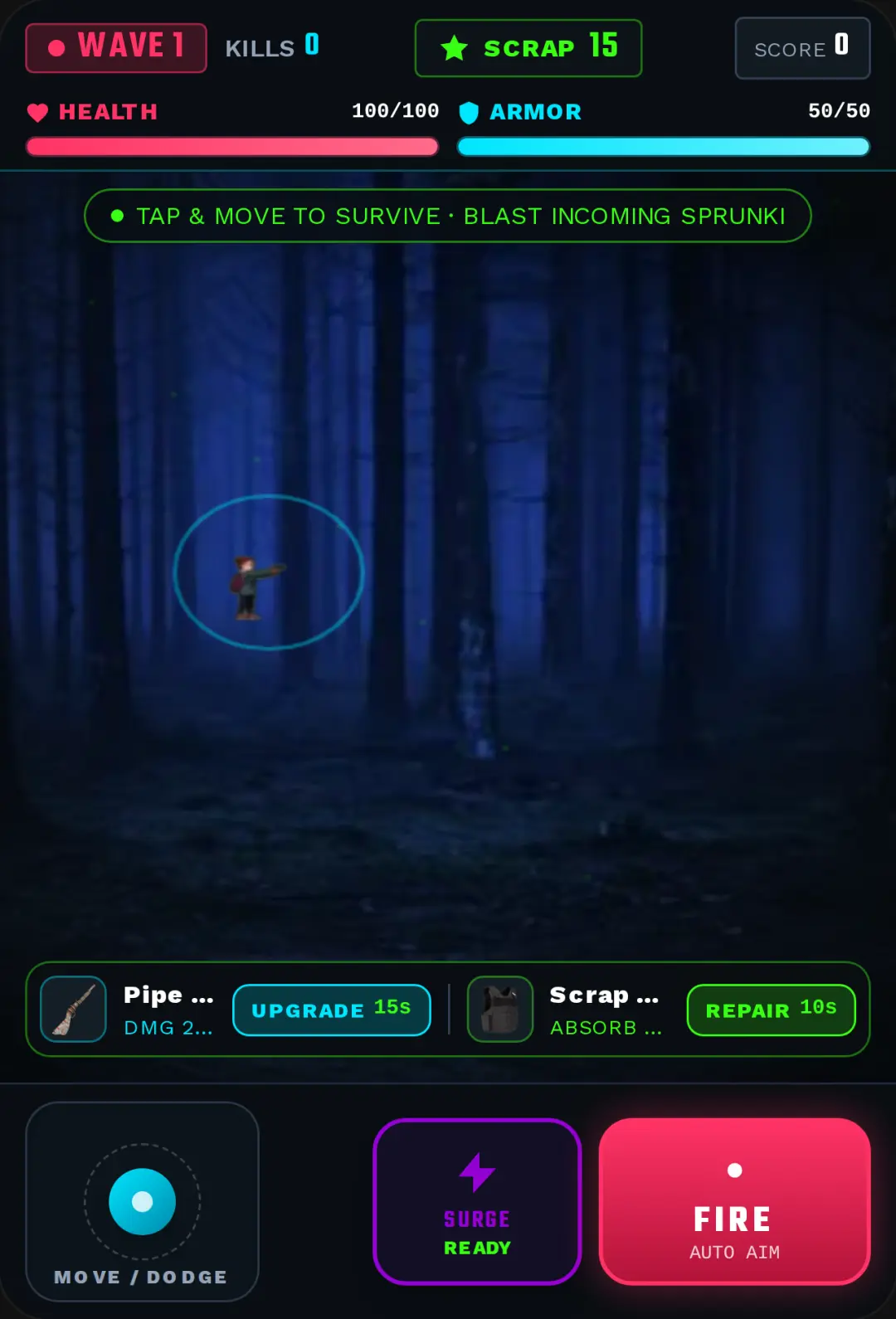 Sprunki Forest Assault - Scavenged Gun Survival cover