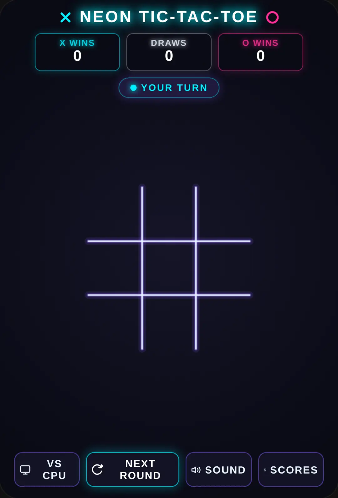 Neon Tic-Tac-Toe cover