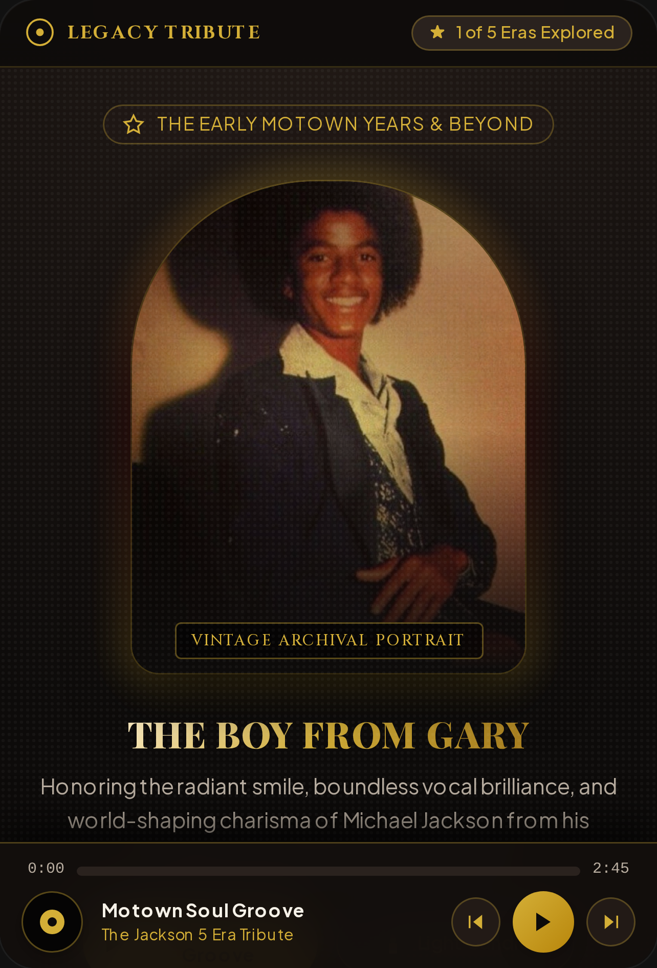 The Boy From Gary Indiana: A Michael Jackson Tribute cover