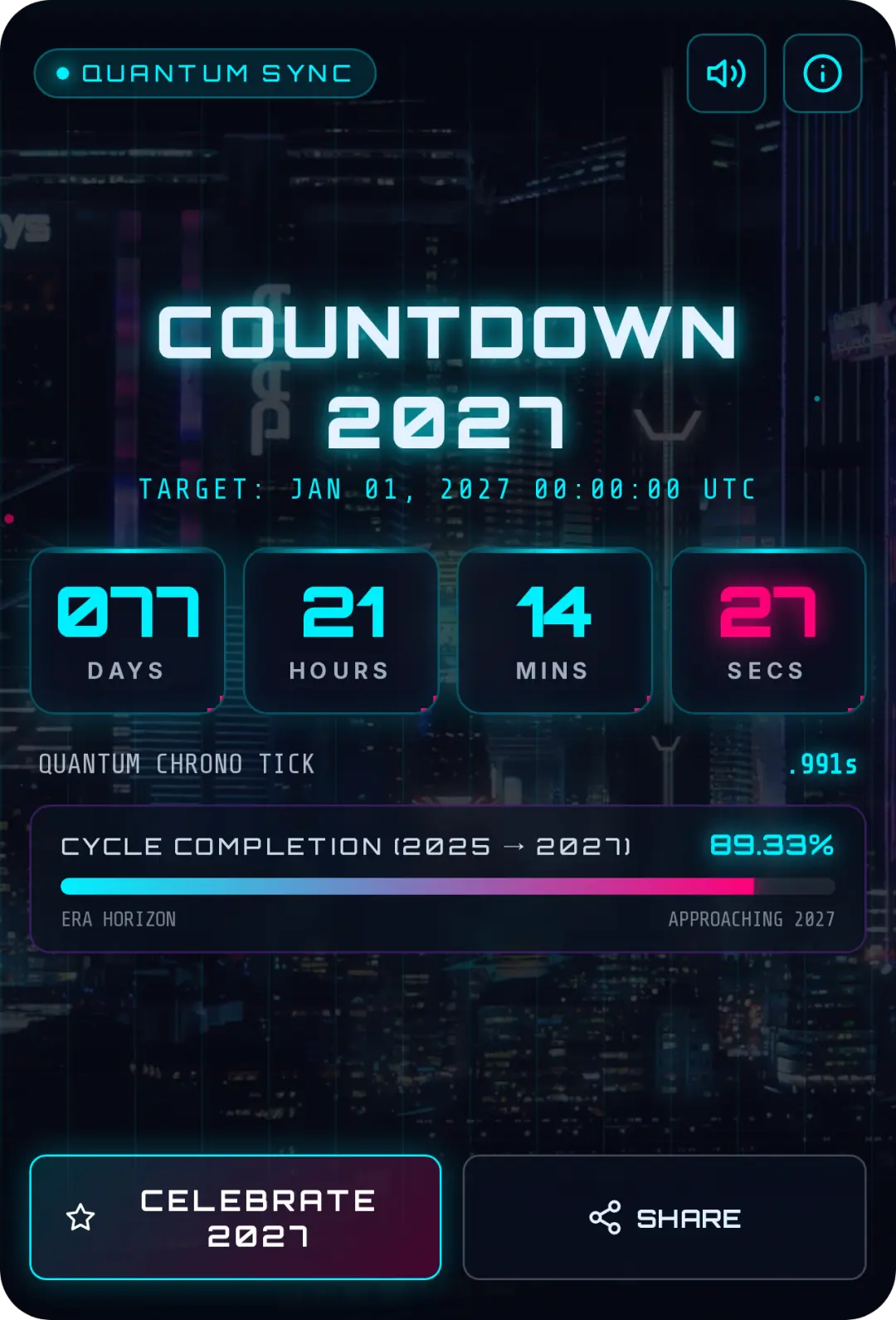 COUNTDOWN 2027 // CYBER CHRONO cover