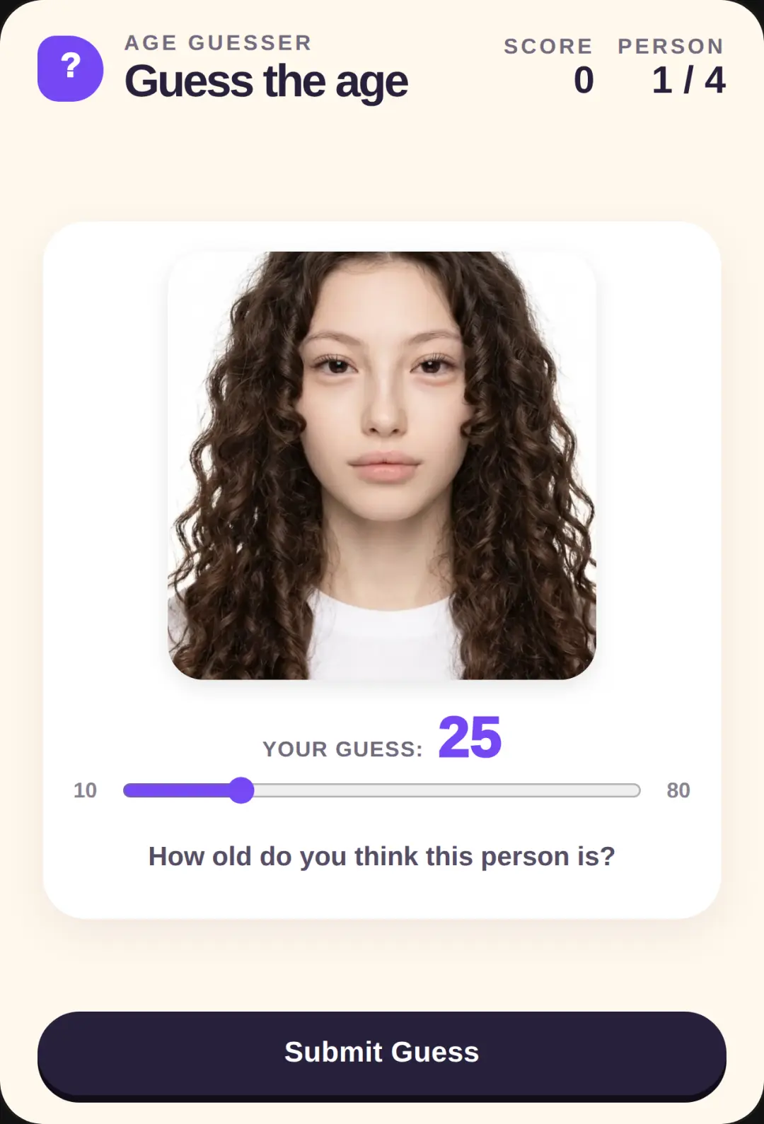 Age guessing game cover