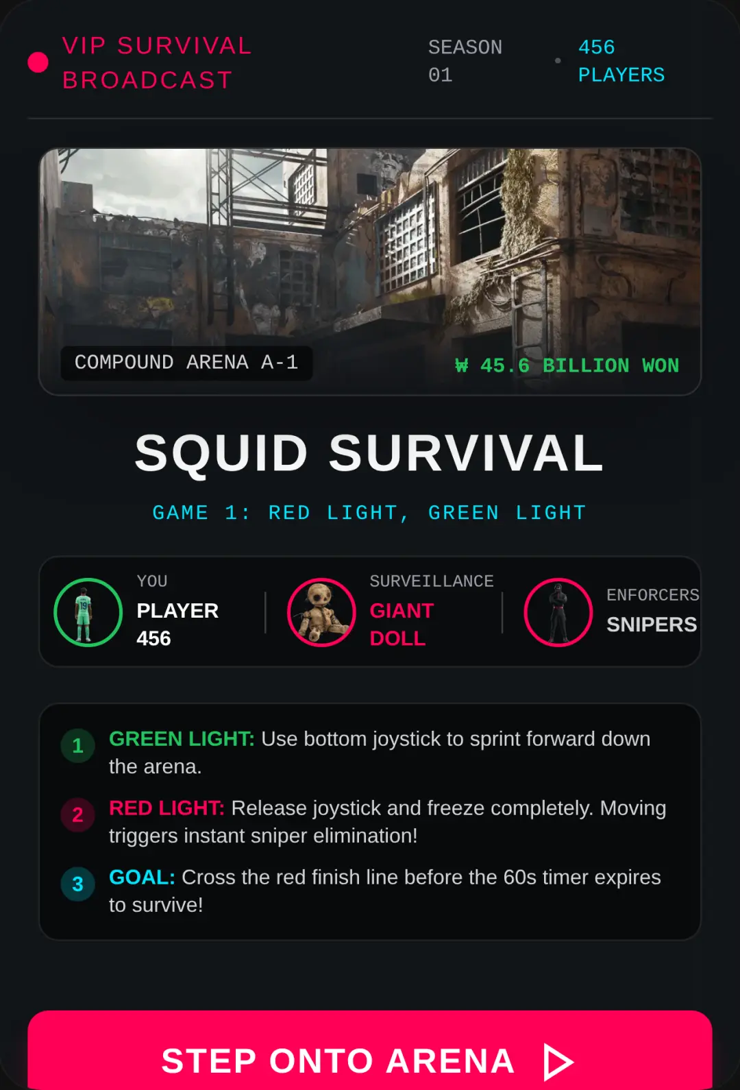 Squid game all seasons and games cover