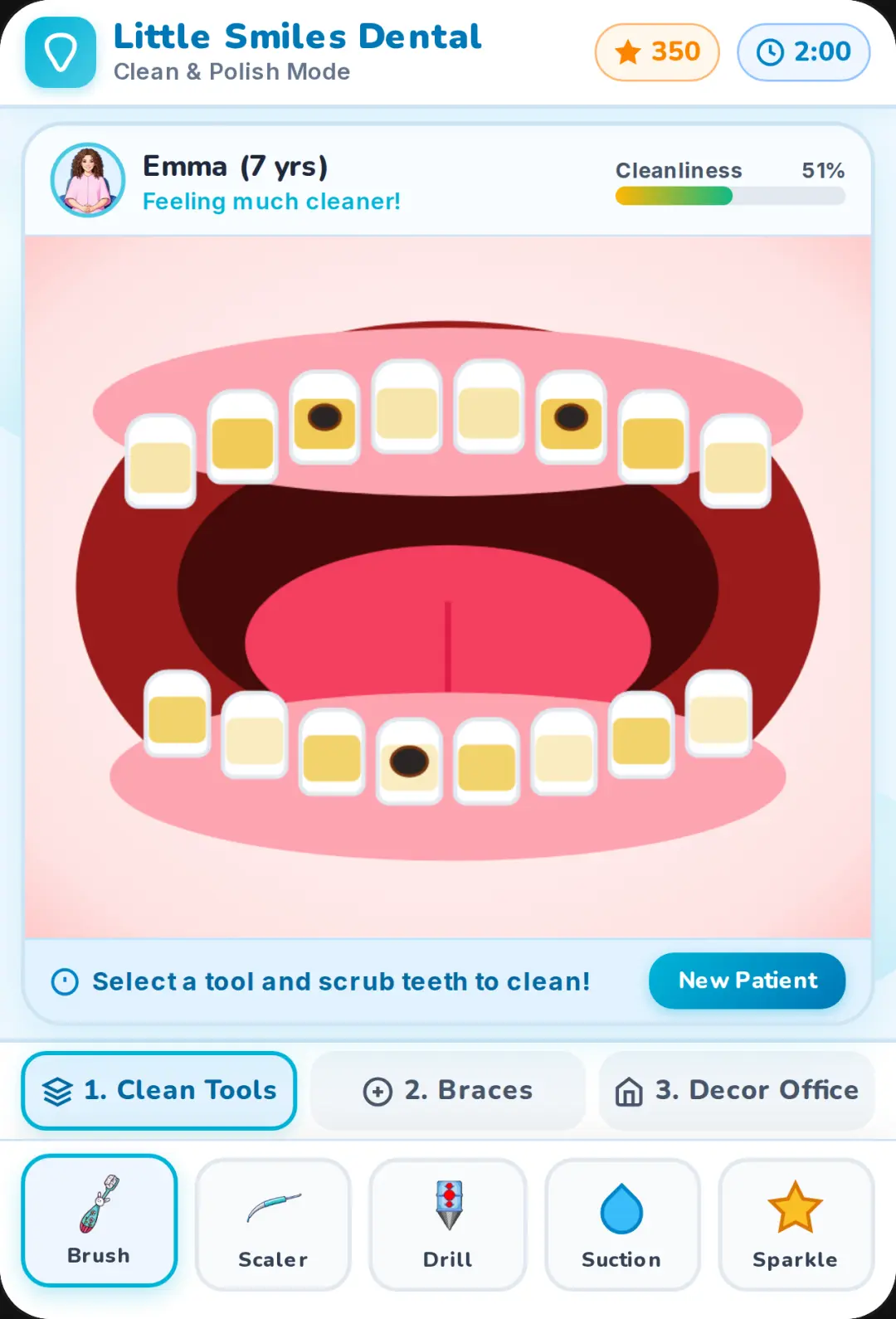 Dental clinic if ur finshed click new patient cover