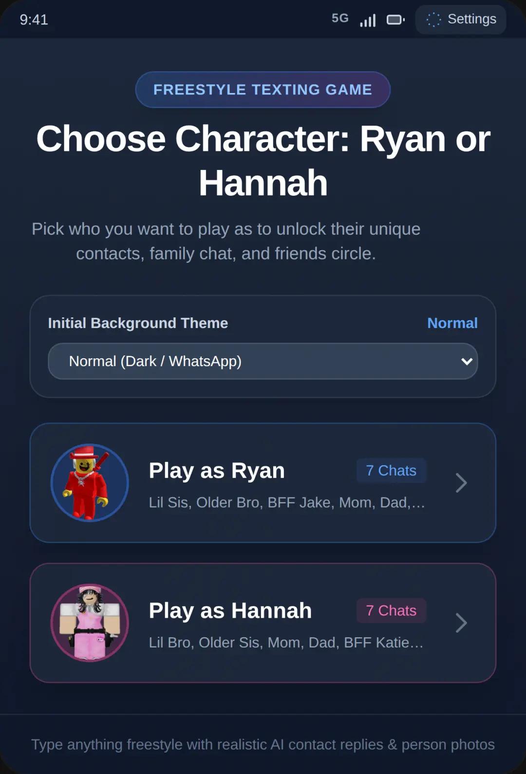 Texting Sim - Freestyle Chat also u can just relax in this real texing game this is my second version cover