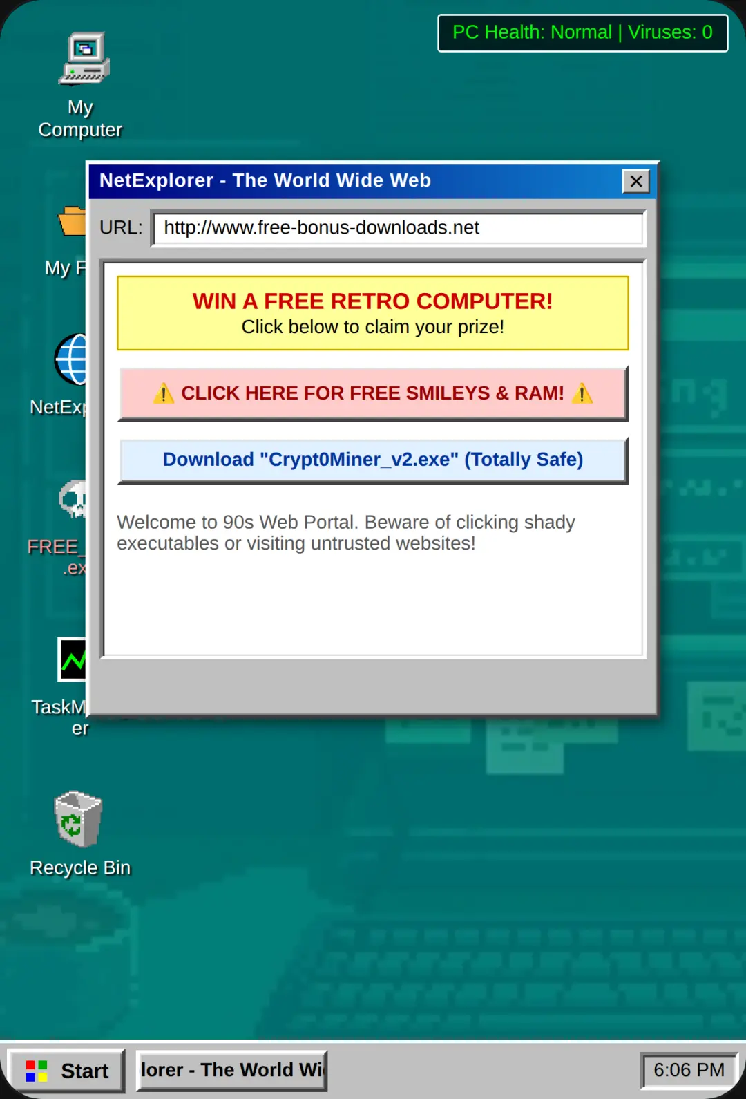 PC Simulator: accept the words its not a virus cover