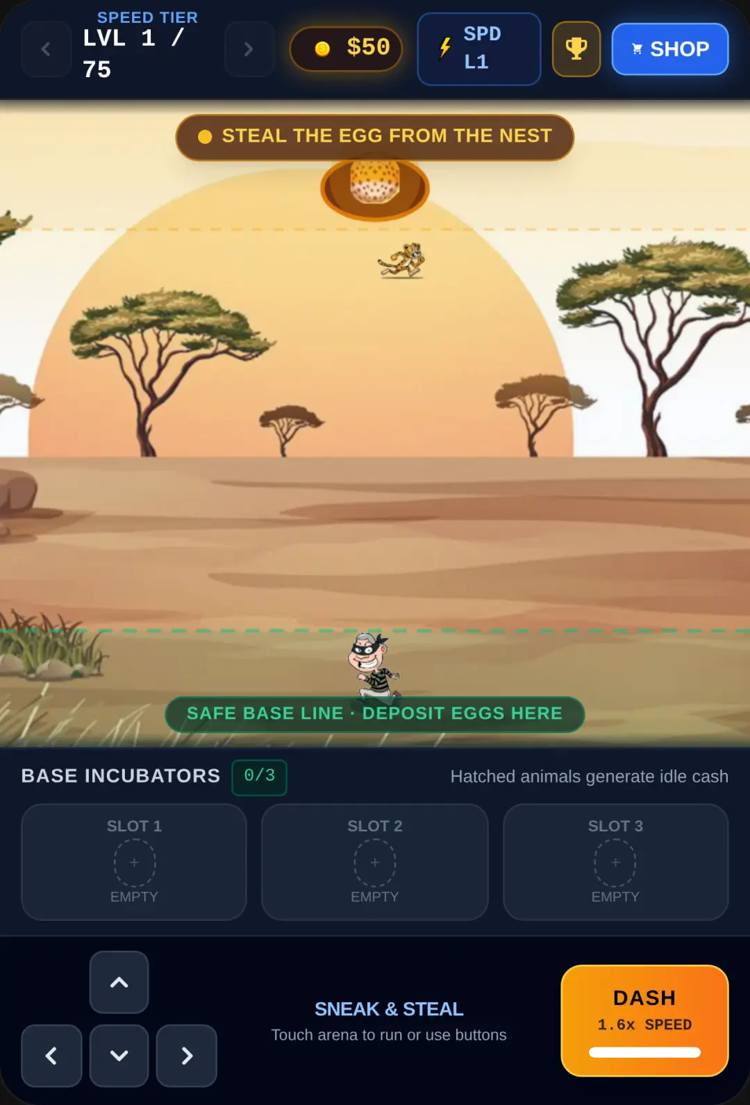 Egg Thief Idle: 75 Speed Levels cover