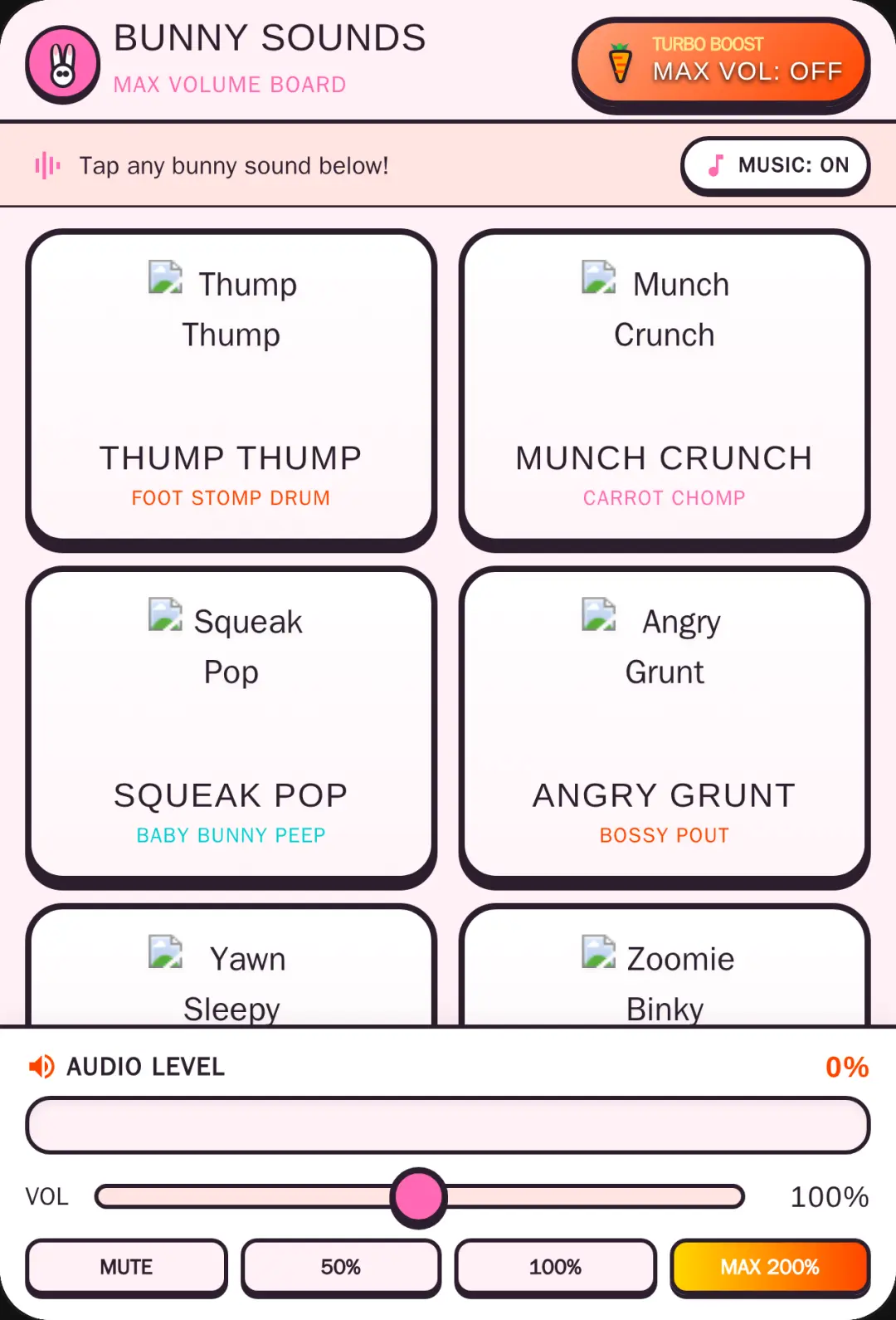 Bunny Max Volume Soundboard cover