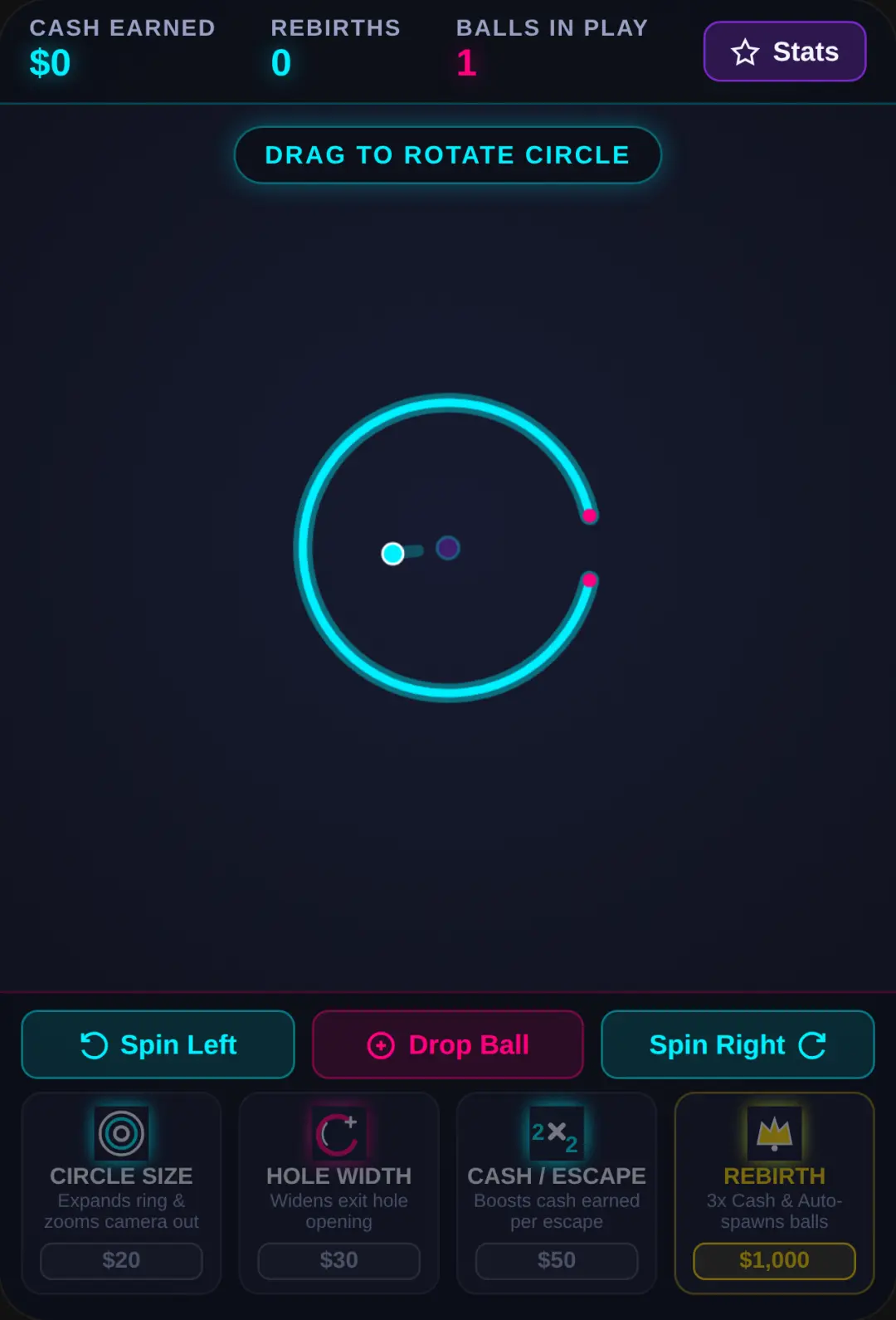 Circle Escape - Neon Ball Physics cover