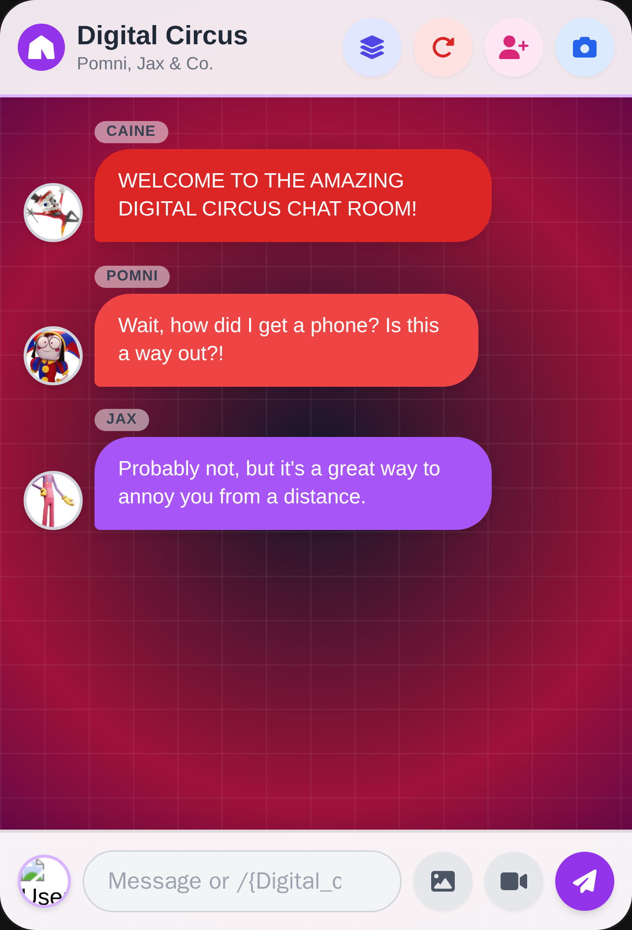 Digital Circus Chat (look at my bio pls) cover