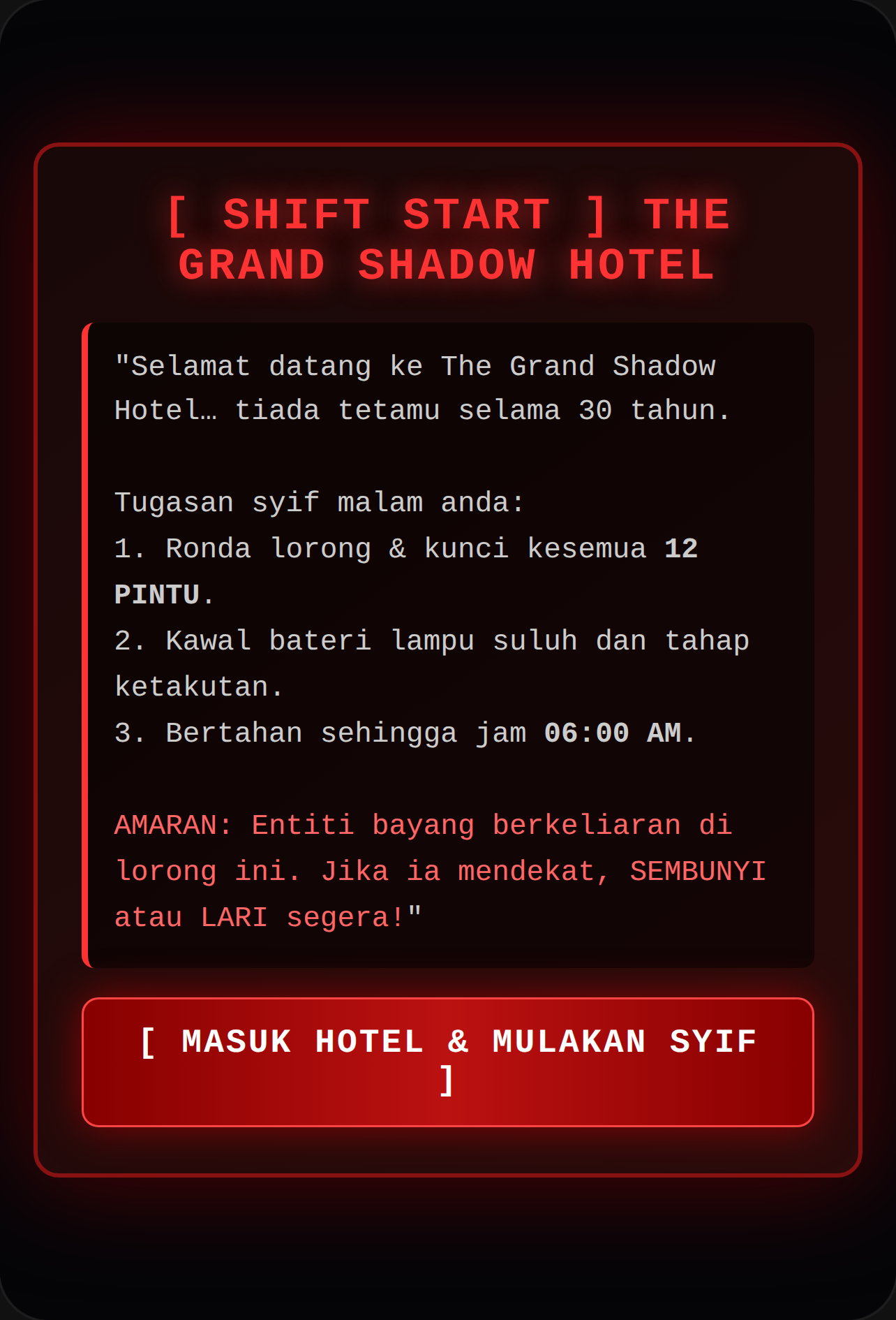 THE NIGHT JOB: HOTEL HORROR cover