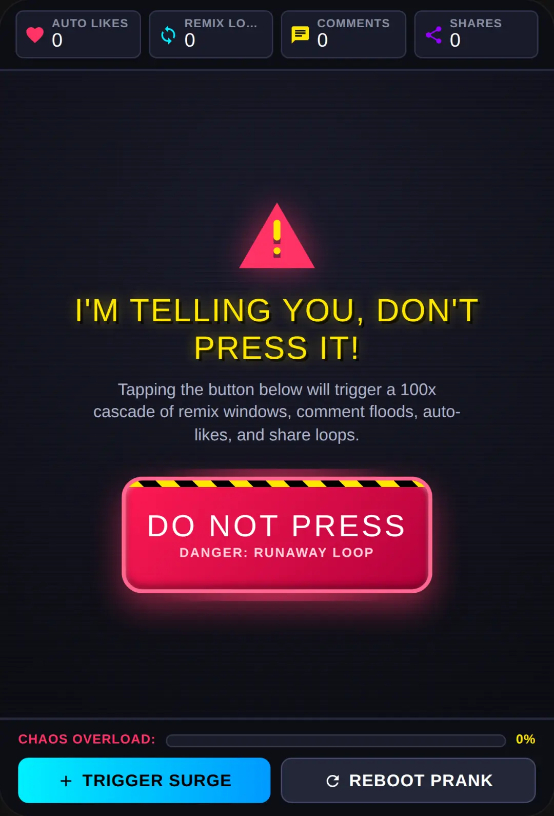 Don't Press It! cover