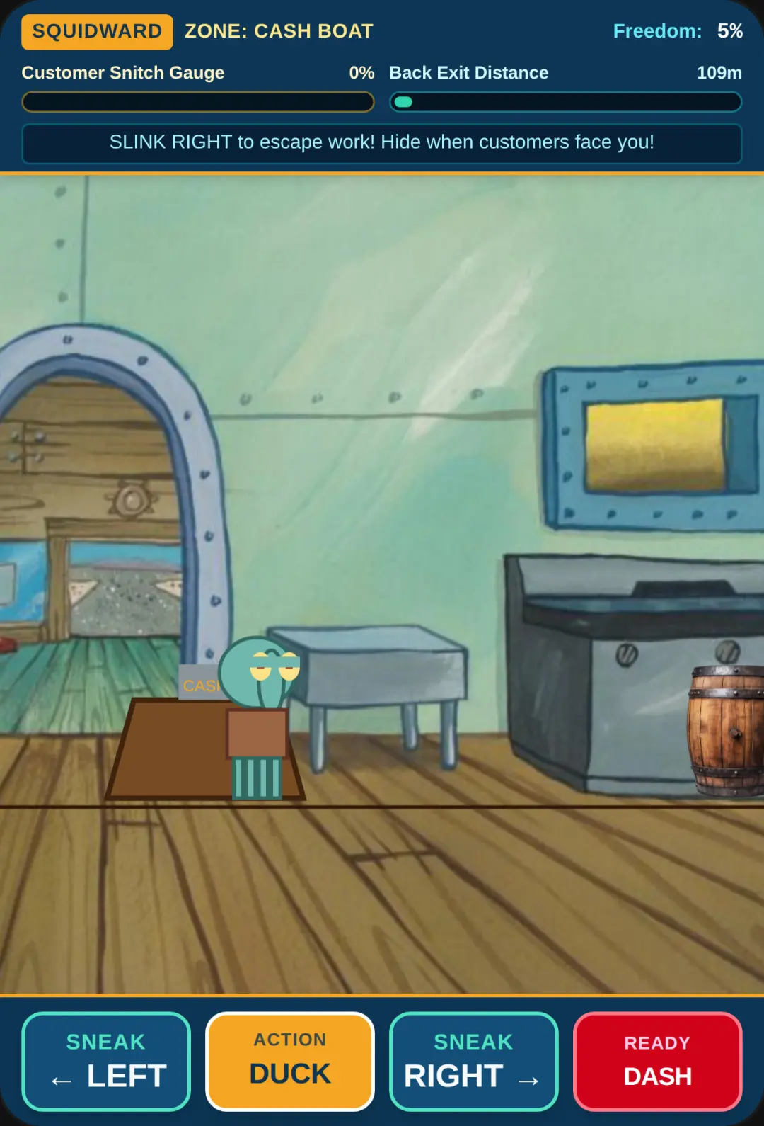 SpongeBob : Squidward the job escaper cover