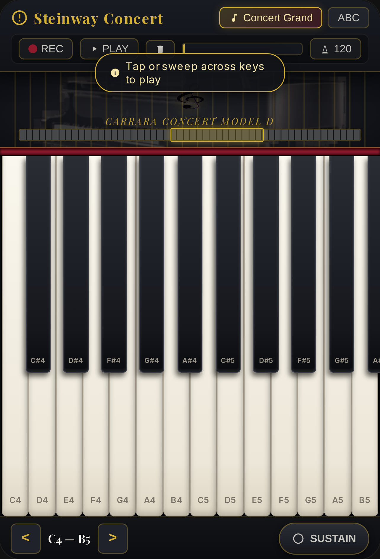 Carrara Concert Grand Piano cover