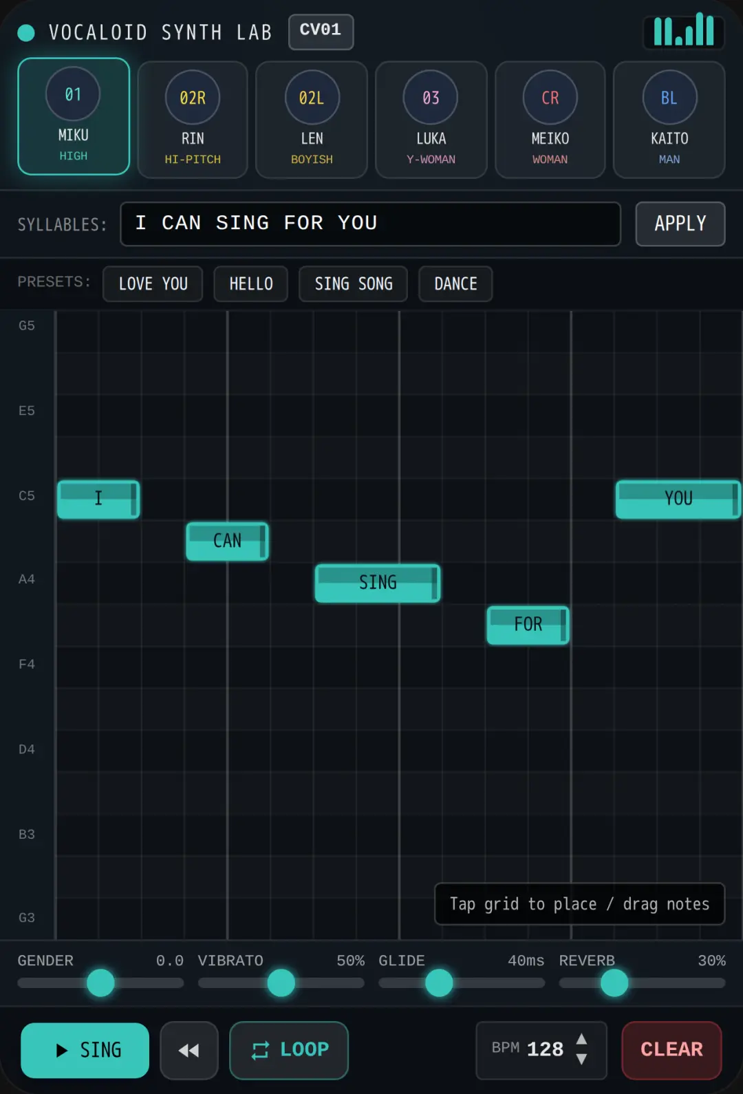 Vocaloid Studio: English Voice Synthesizer
