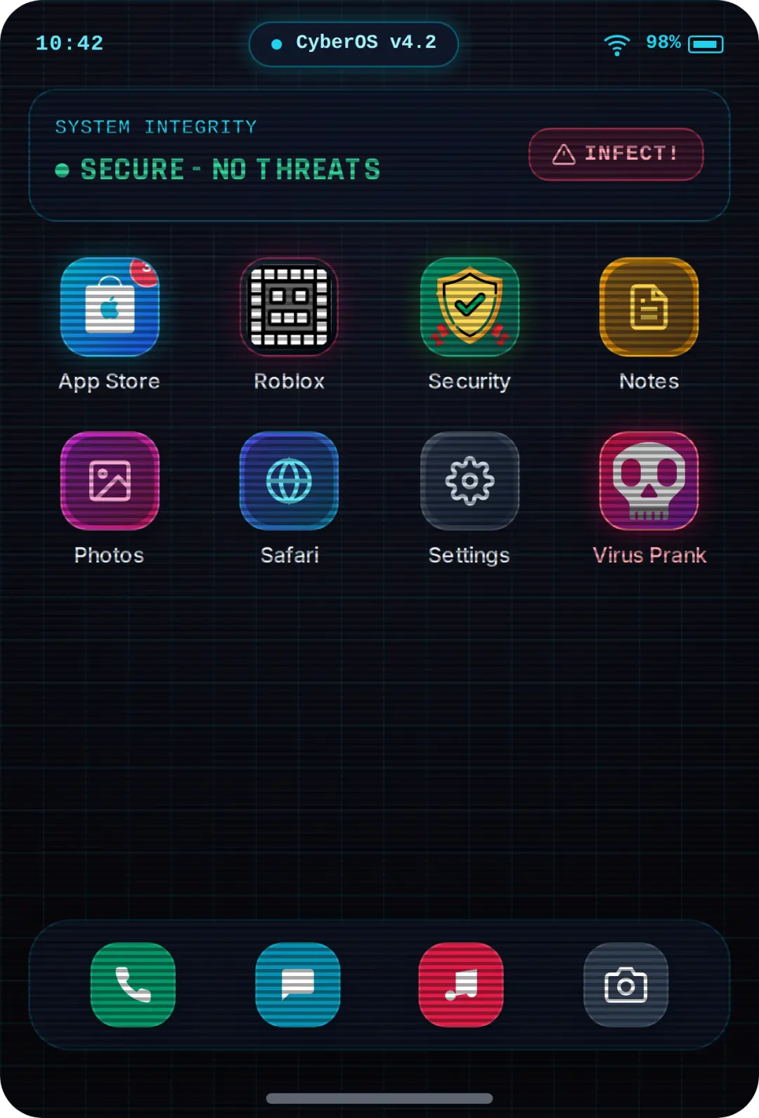 CyberOS - iOS Glitch Simulator cover