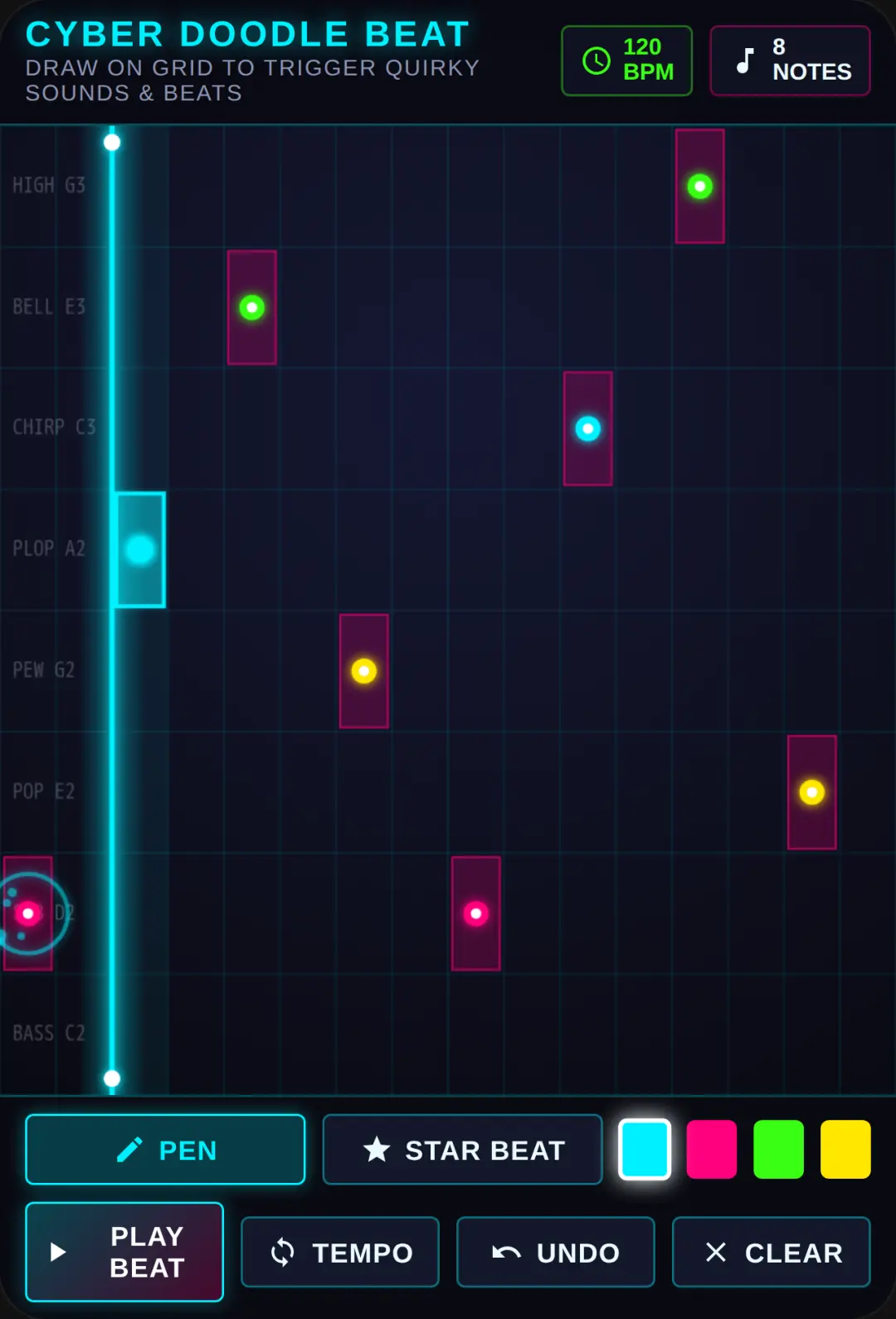 Neon Cyber Beat Sequencer cover