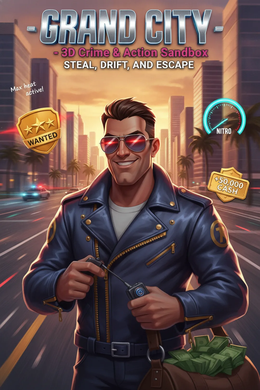 GRAND CITY - 3D Crime & Action Sandbox cover