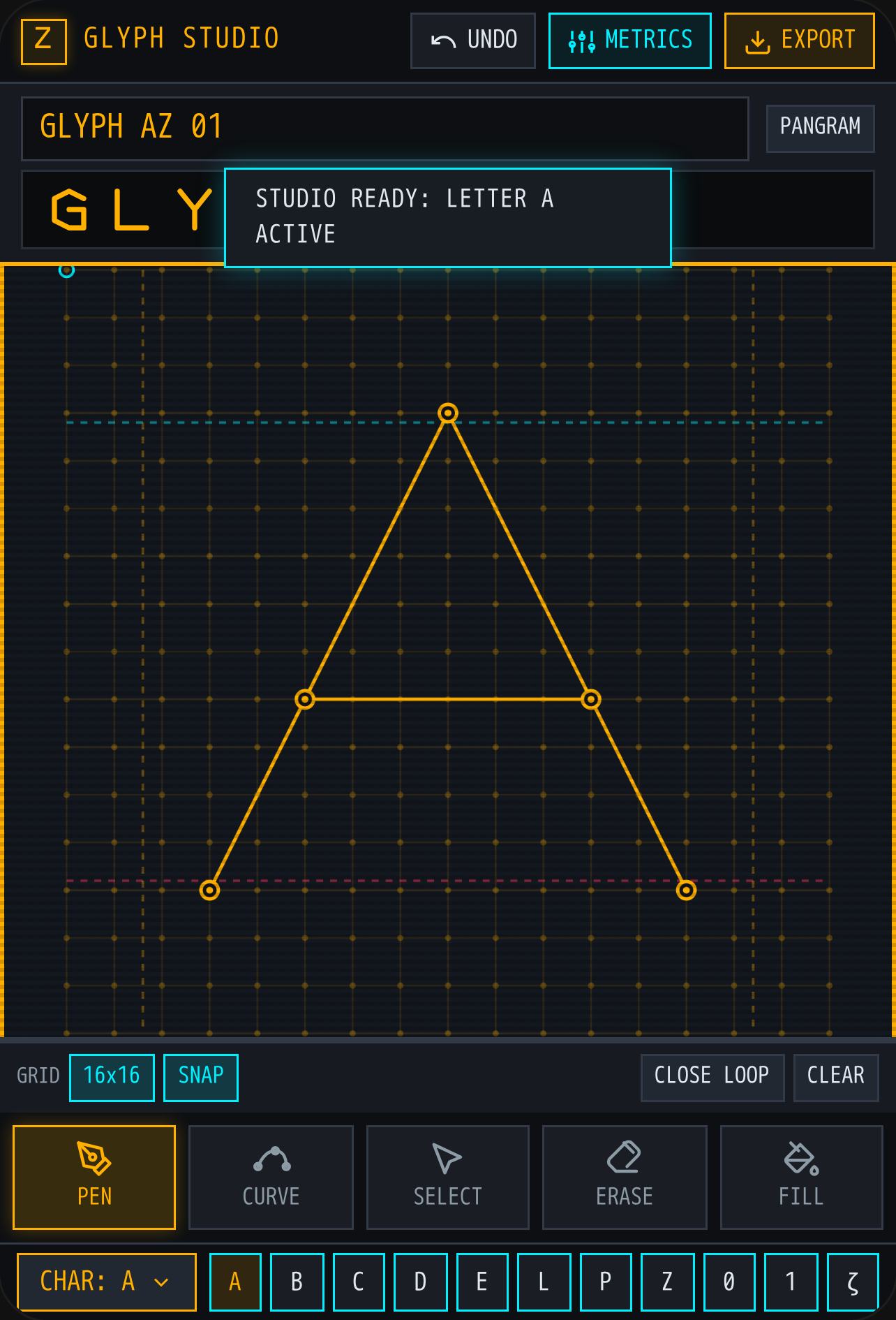 ζ Font & Glyph Studio cover