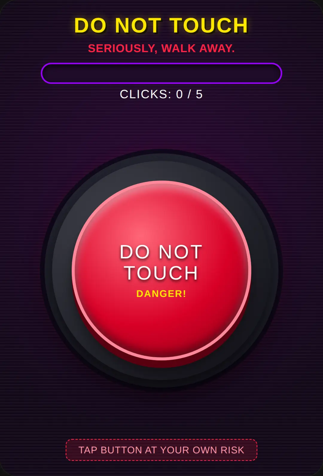 Don't Touch the Red Button cover