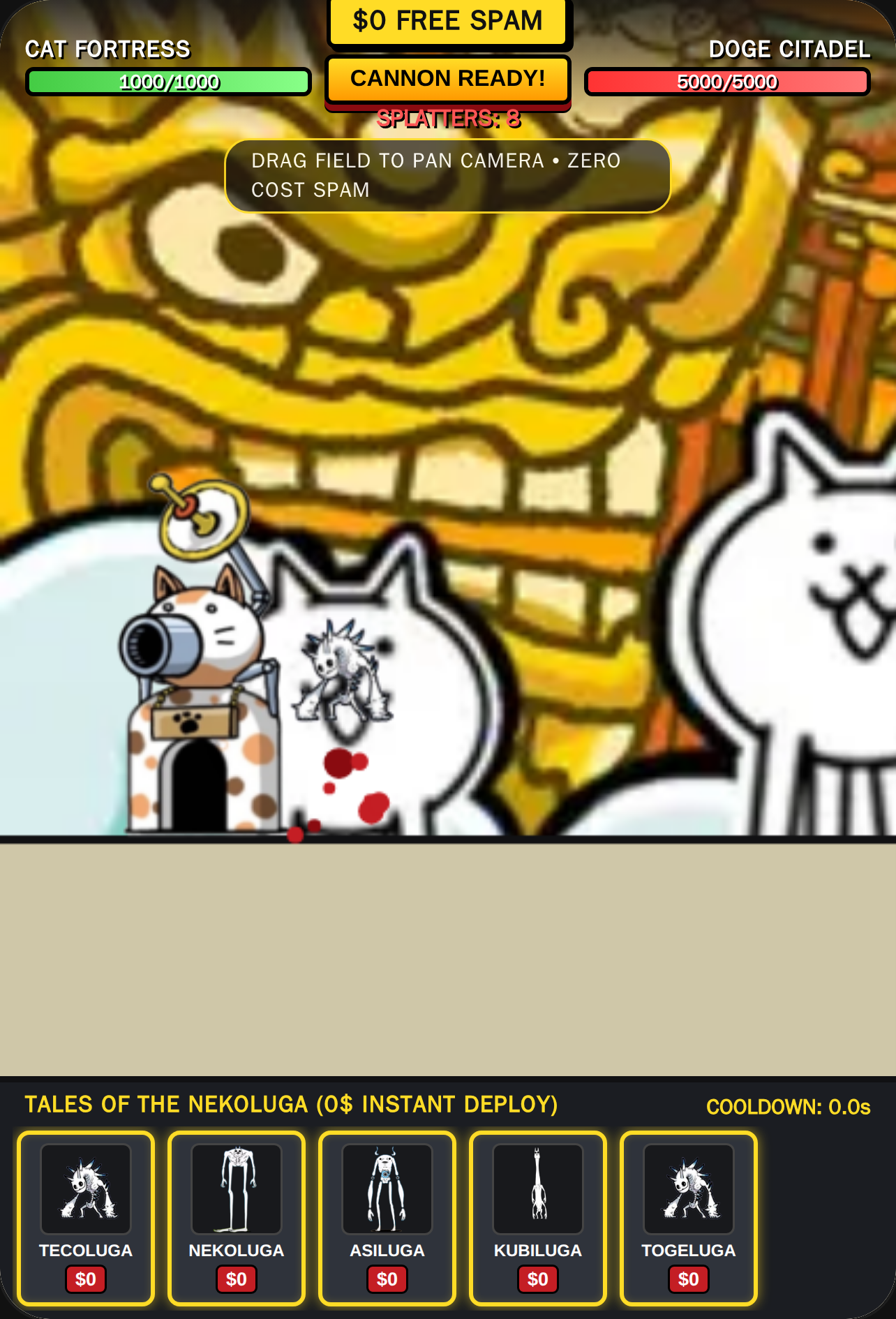 Tales of the Nekoluga - $0 Battle Cats cover